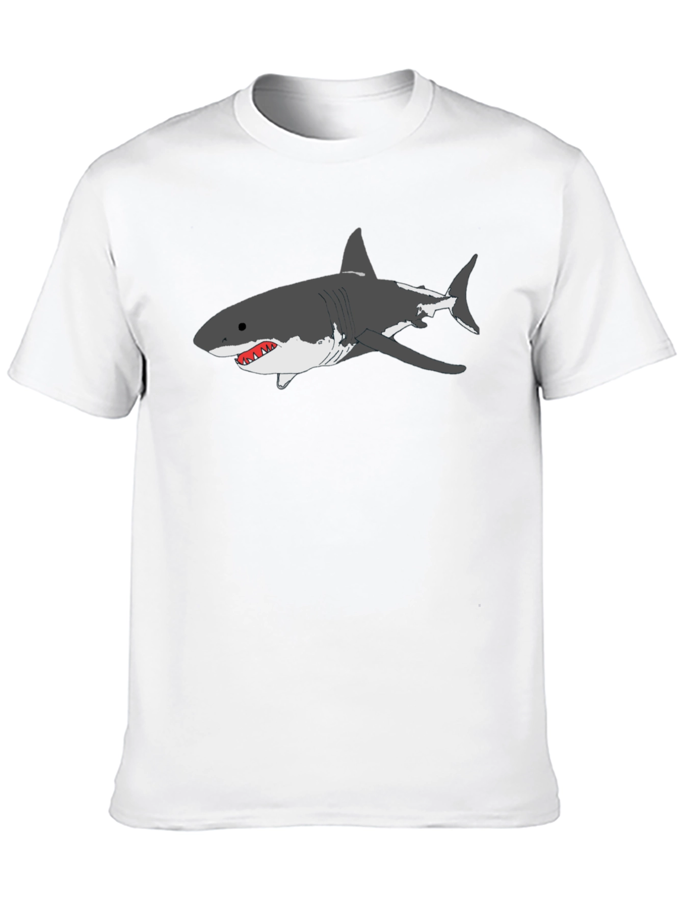 Black Shark Graphic Tee - Black Cotton T-Shirt view 10