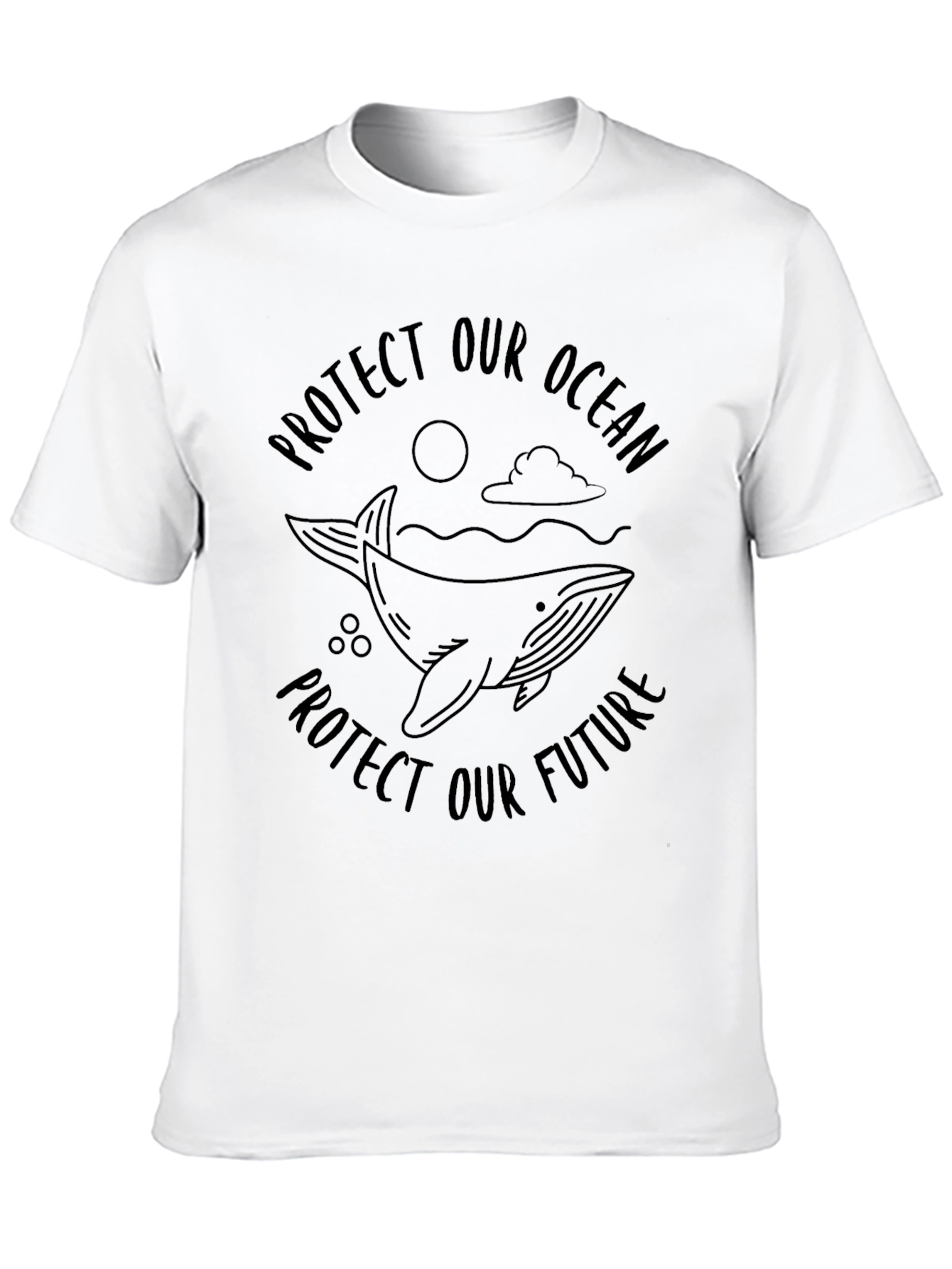 Black Protect Our Ocean Whale Graphic Tee view 10