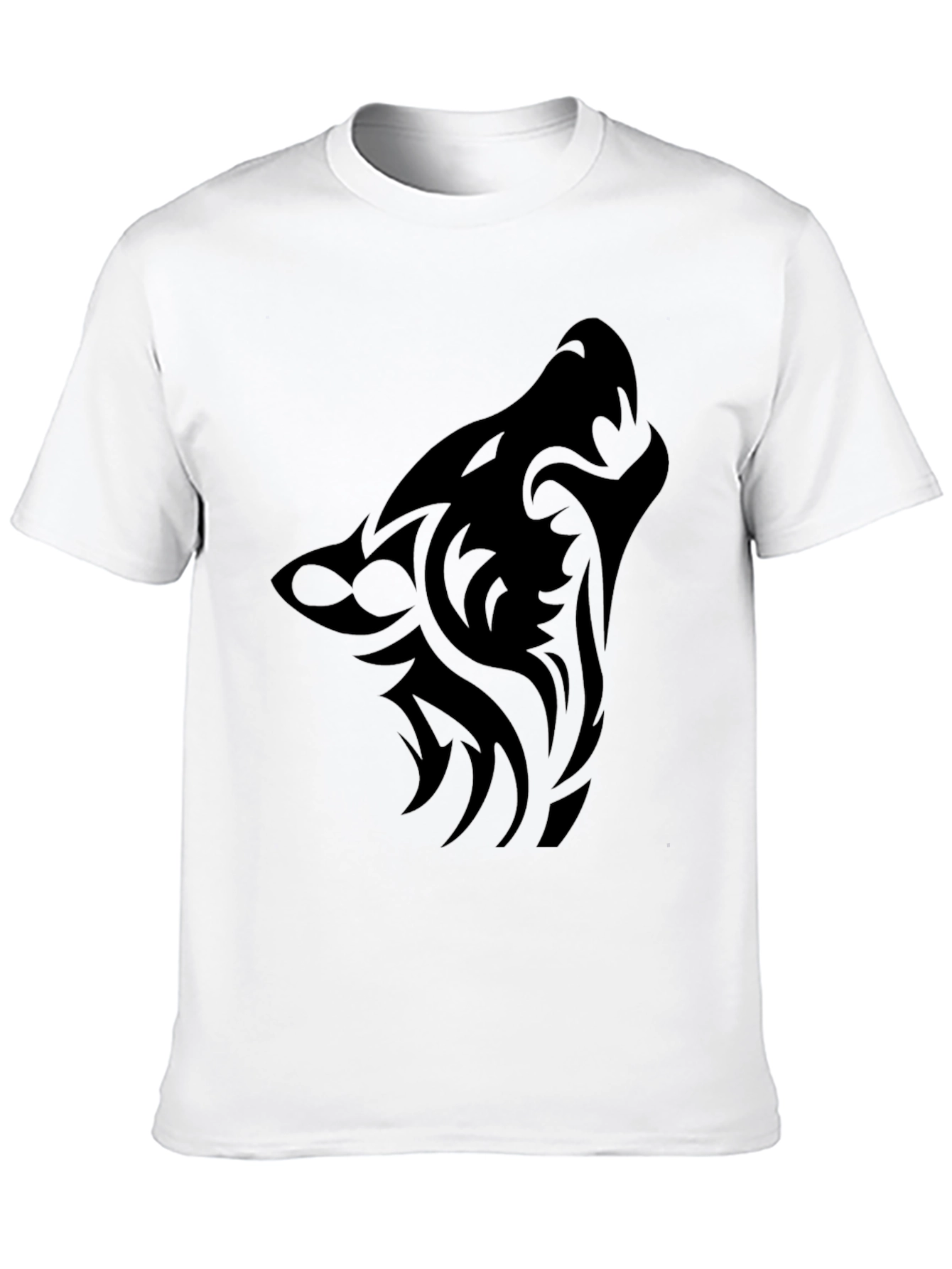 Black Black Tribal Wolf T-Shirt view 10