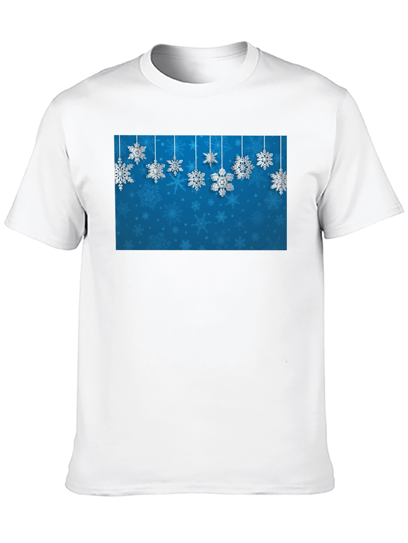 Black Snowflake Graphic Print Crew Neck T-Shirt view 10
