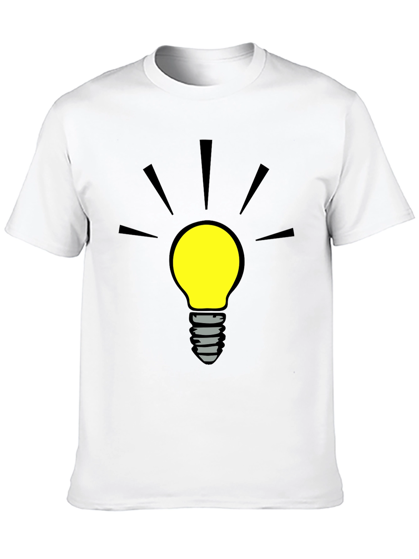 Black Bright Idea Graphic Tee - Black Cotton T-Shirt view 10