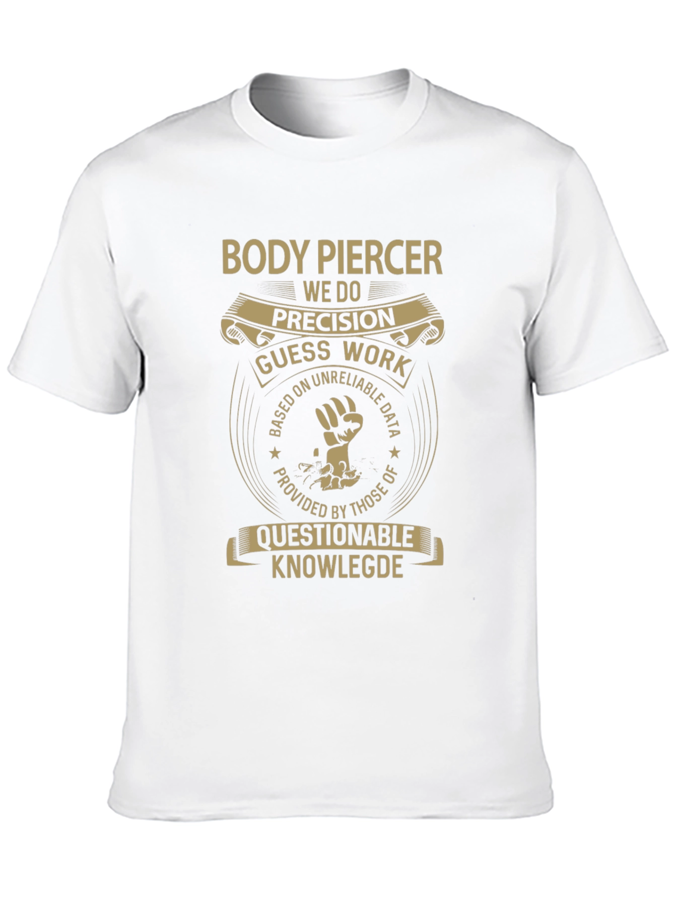 Black Body Piercer T-Shirt - Precision Design view 10