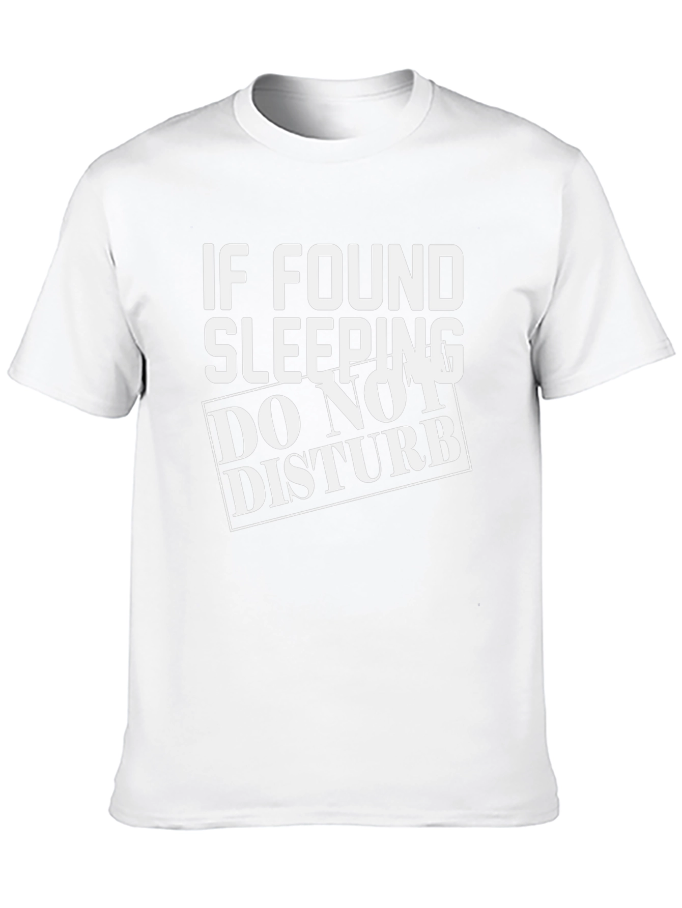 Black If Found Sleeping Do Not Disturb Men's Black T-Shirt view 10