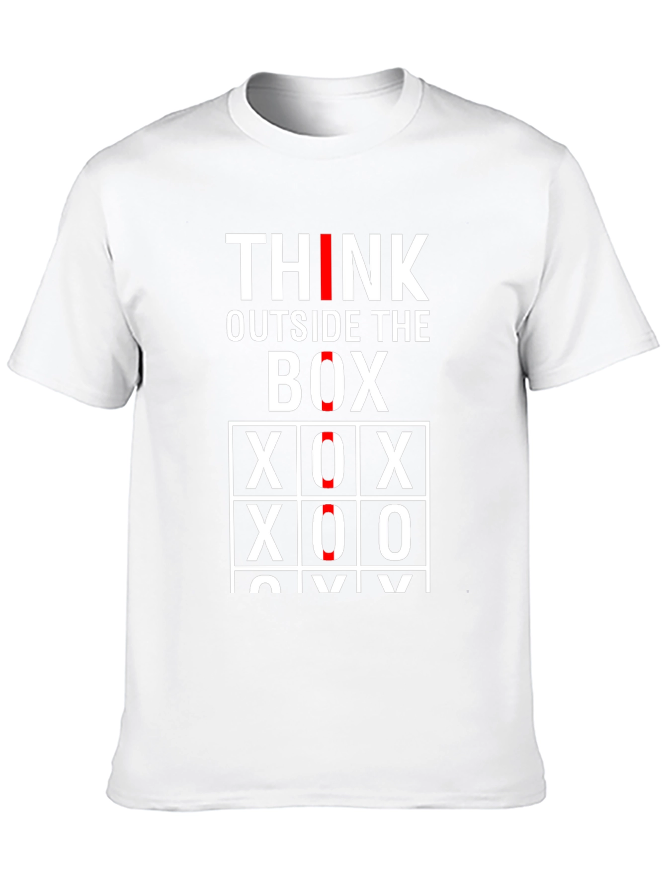 Black Think Outside the Box Tic-Tac-Toe Graphic Tee view 10