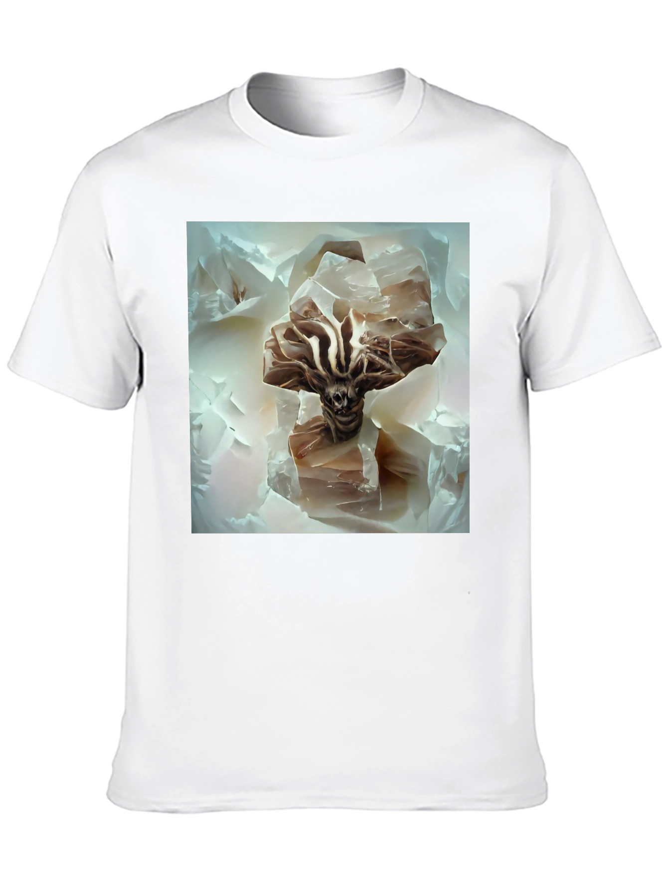 Black Abstract Alien Graphic T-Shirt - Soft Cotton Tee view 10