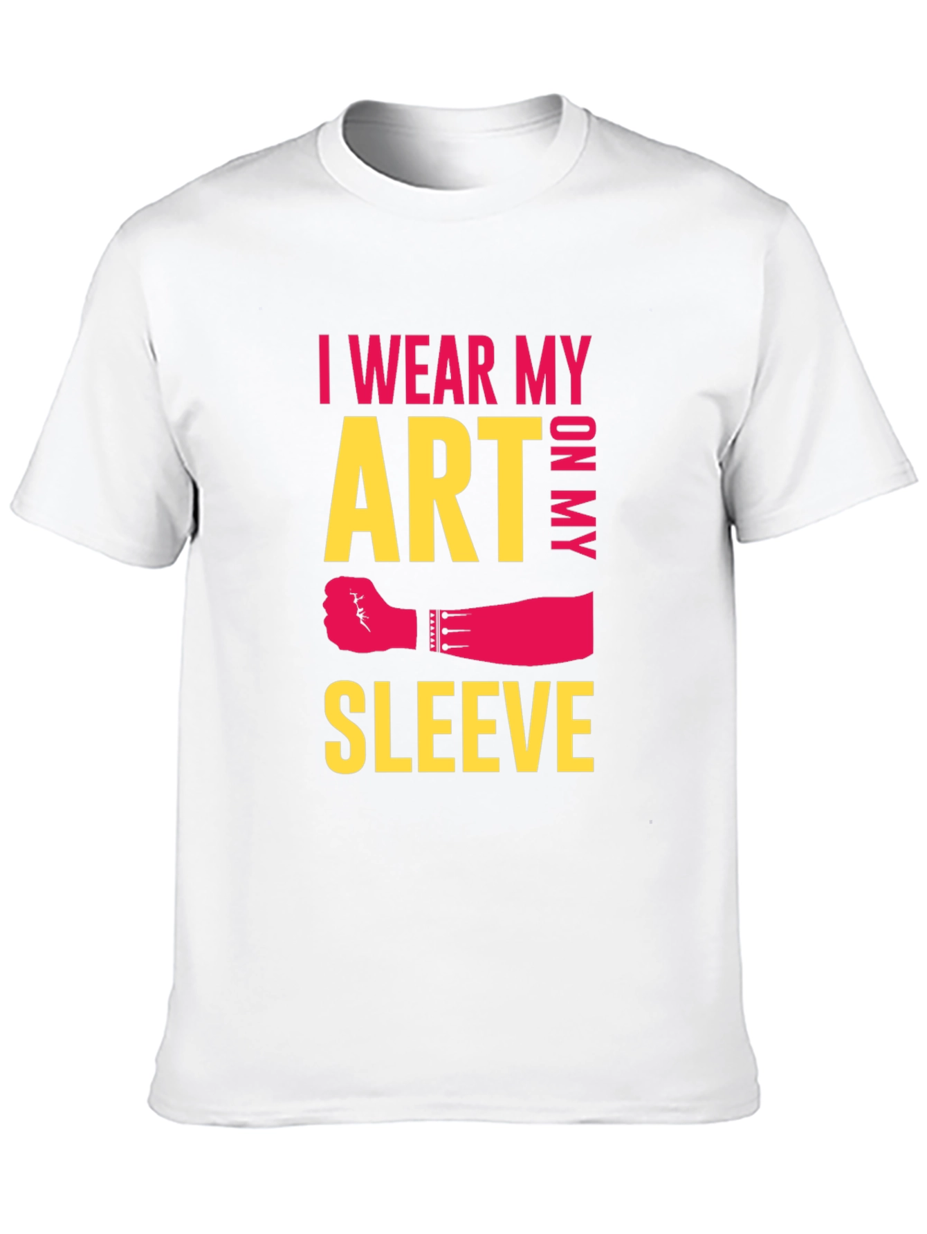 Black I Wear My Art On My Sleeve Graphic Tee view 10