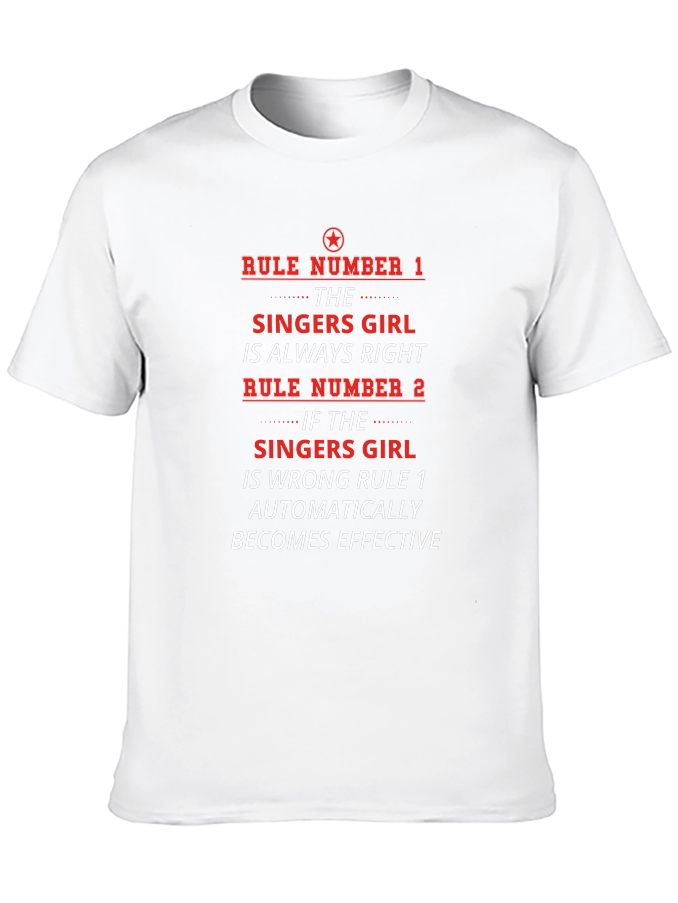 Black Singer's Girl Rules Funny Graphic Tee view 10