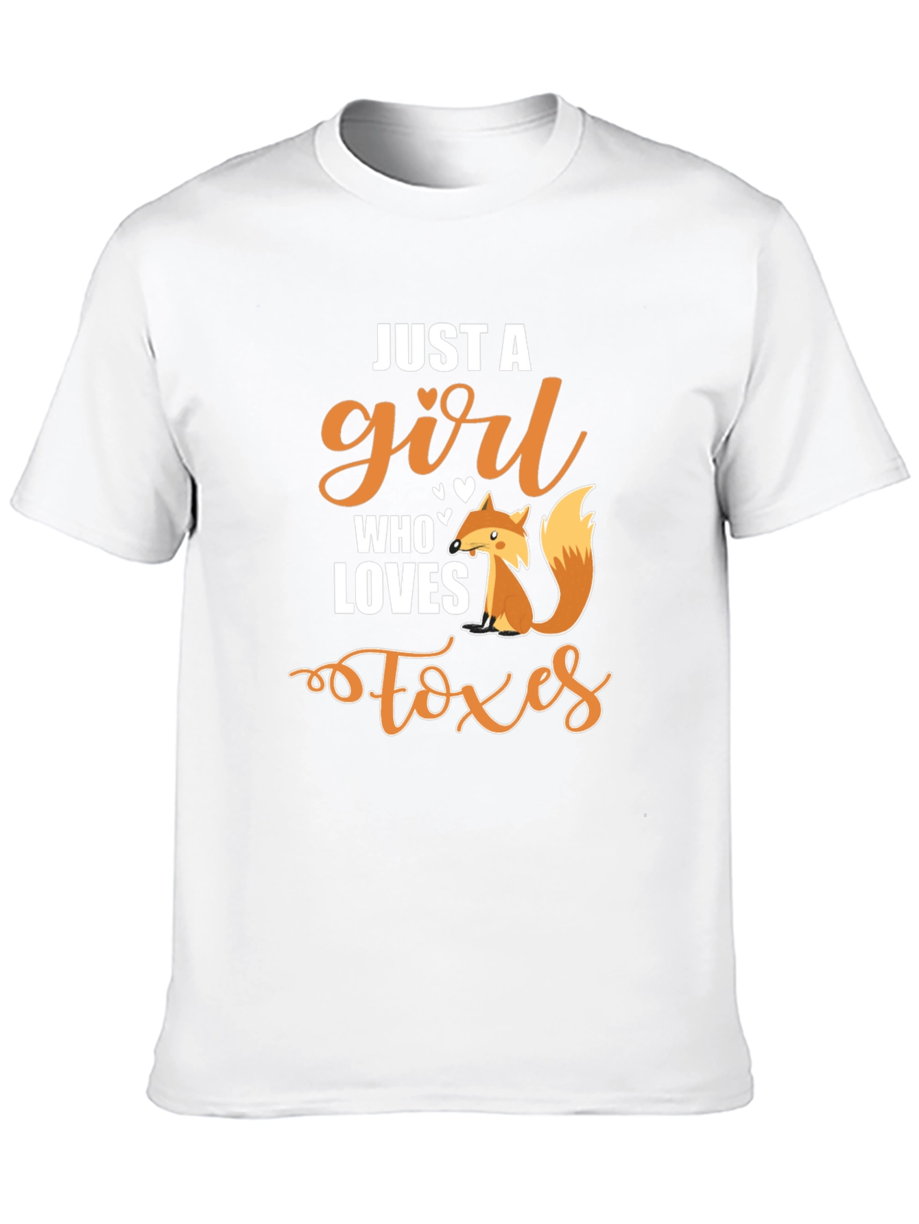 Black Just a Girl Who Loves Foxes Graphic Tee view 10