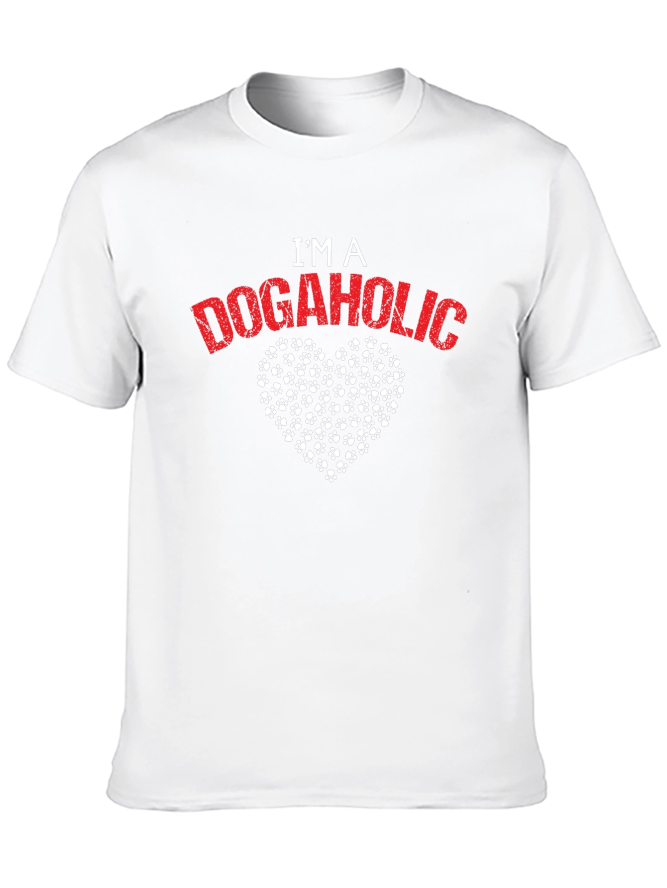 Dogaholic Heart Paw Print Graphic Tee - 10