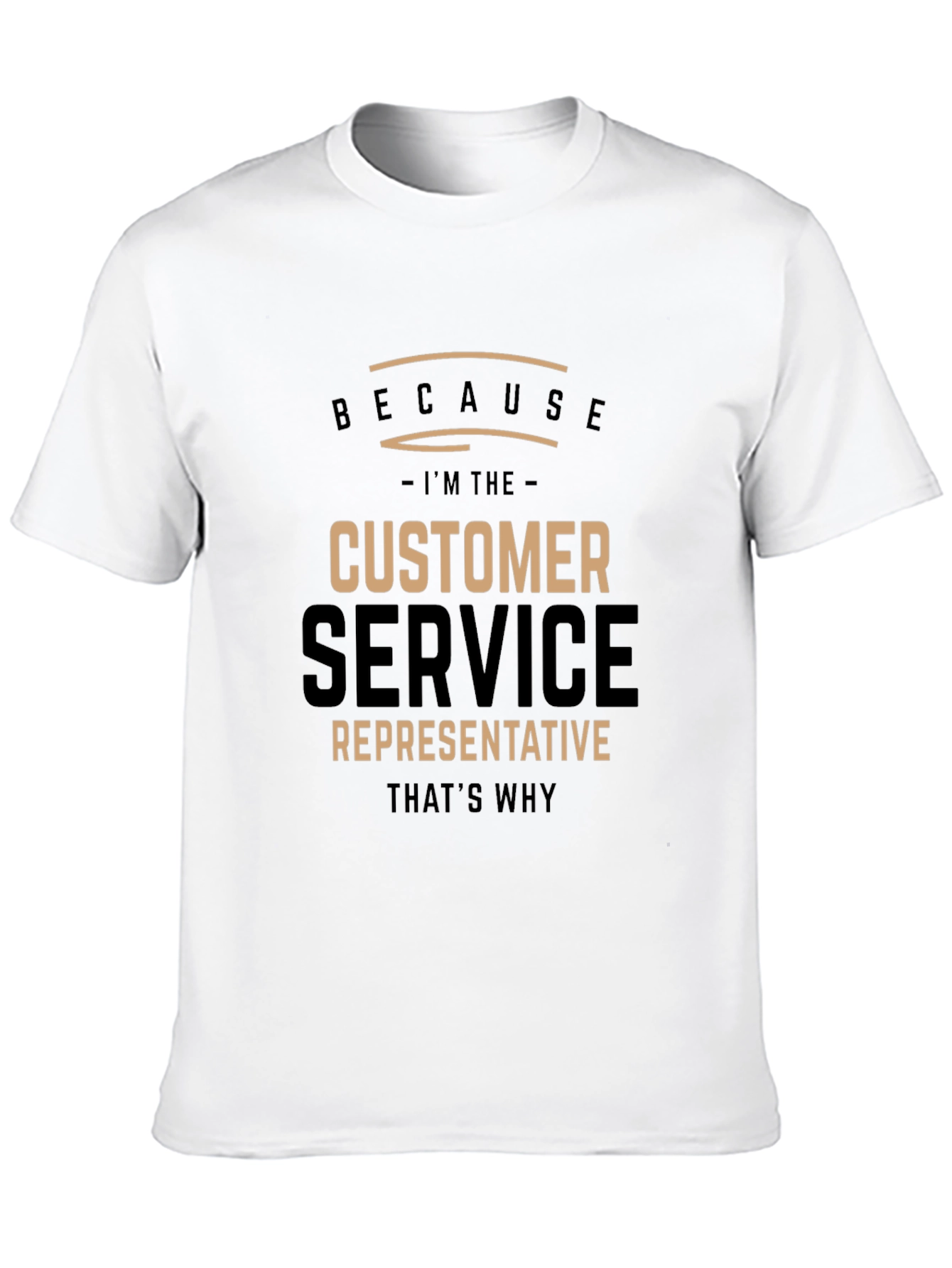 Black Customer Service Representative Black T-Shirt view 10