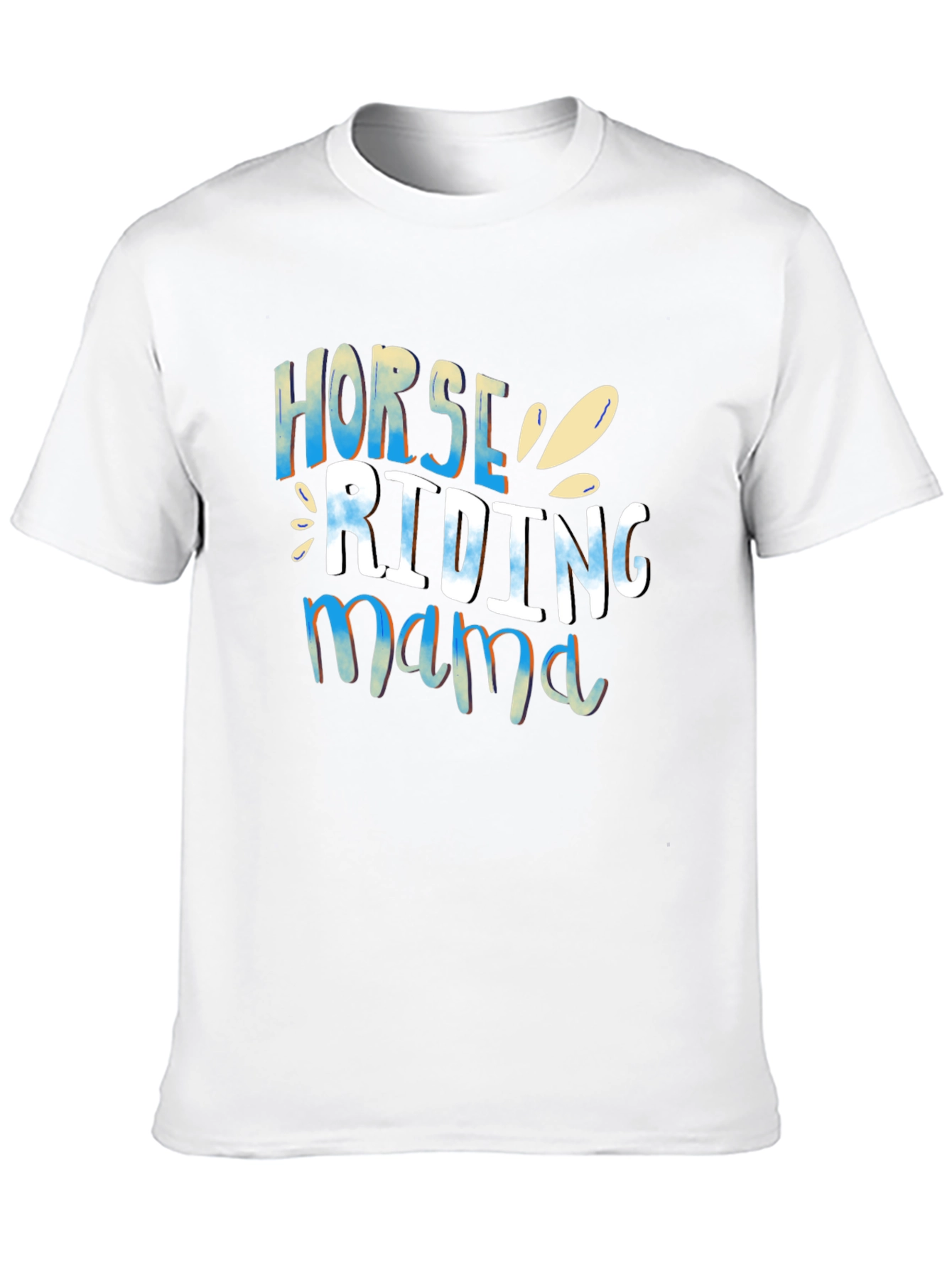 Black Horse Riding Mama Black T-Shirt view 10