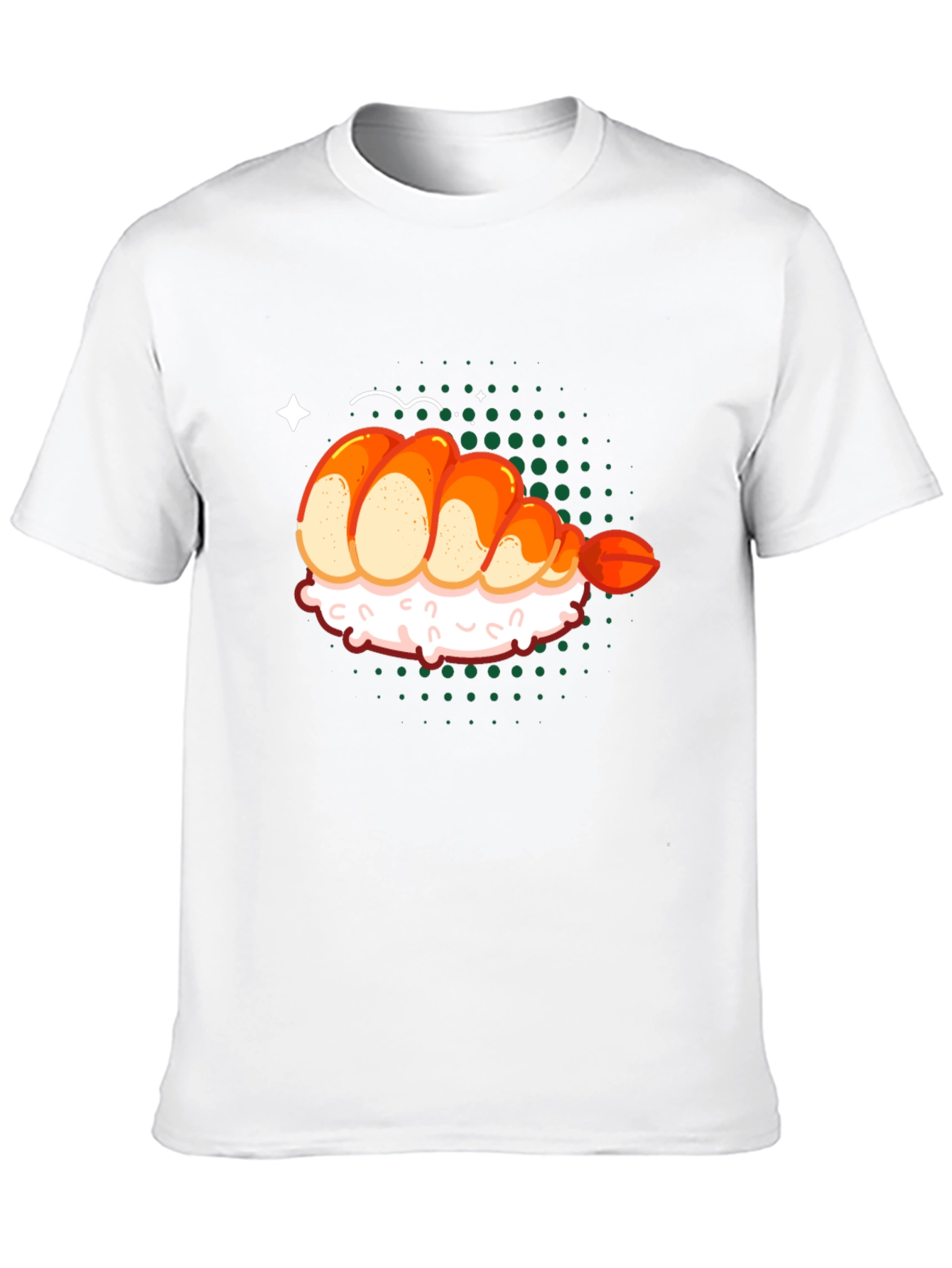 Sushi Shrimp Graphic Tee - Unisex Black T-Shirt - 10