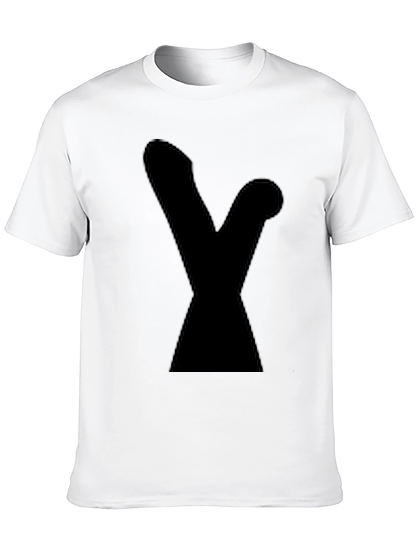 Black Men's Graphic Tee - Bold Black Silhouette view 10