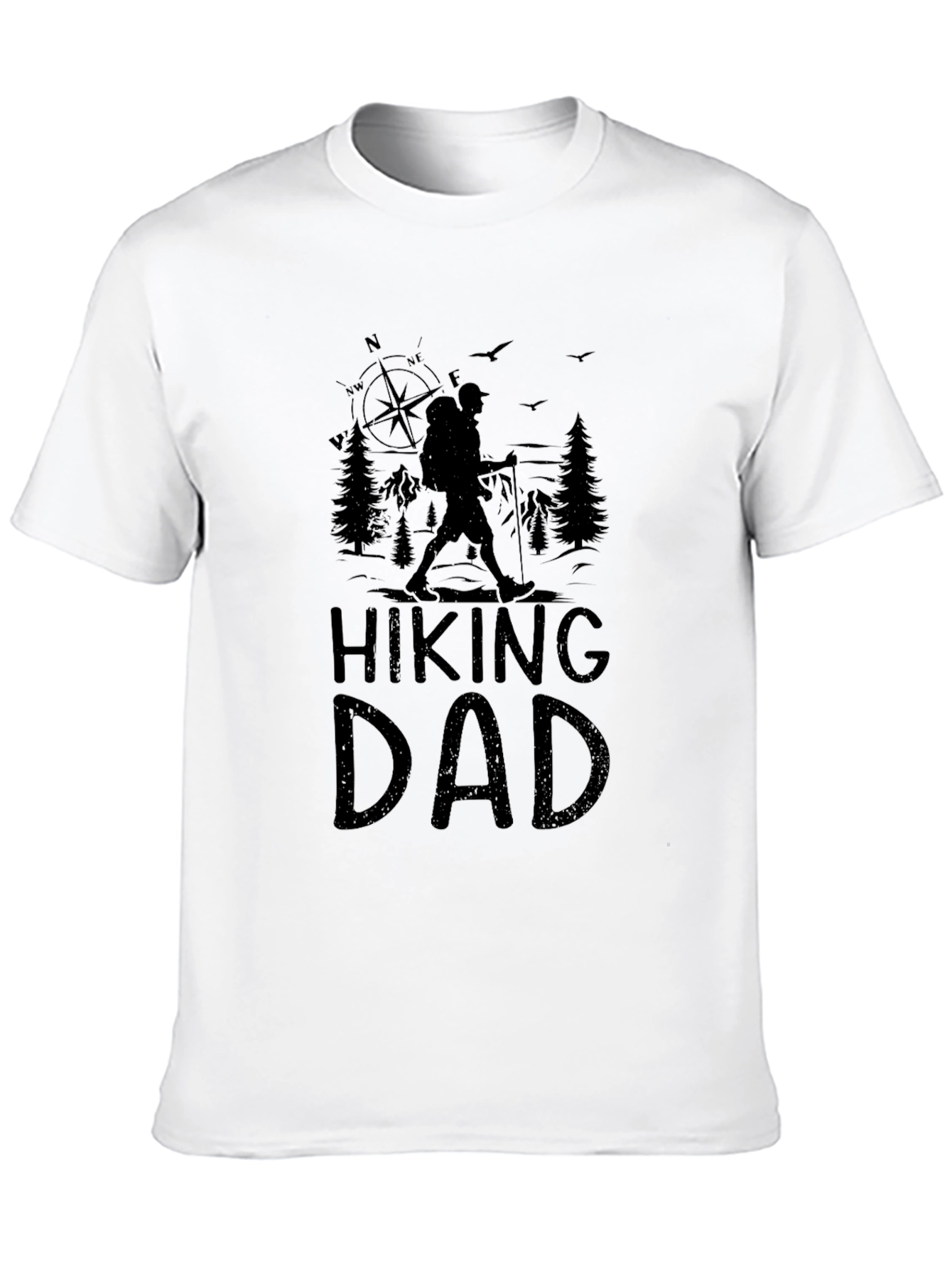 Black Hiking Dad T-Shirt - Outdoors Adventure Tee view 10
