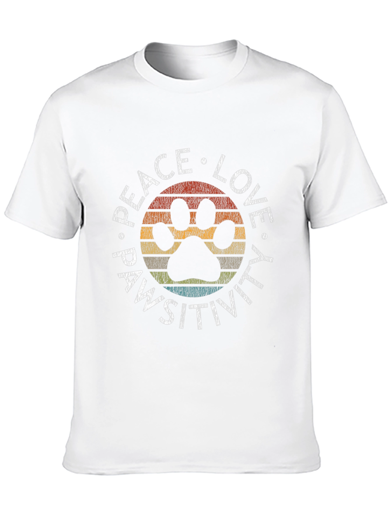 Black Peace Love Pawsitivity Graphic Tee view 10