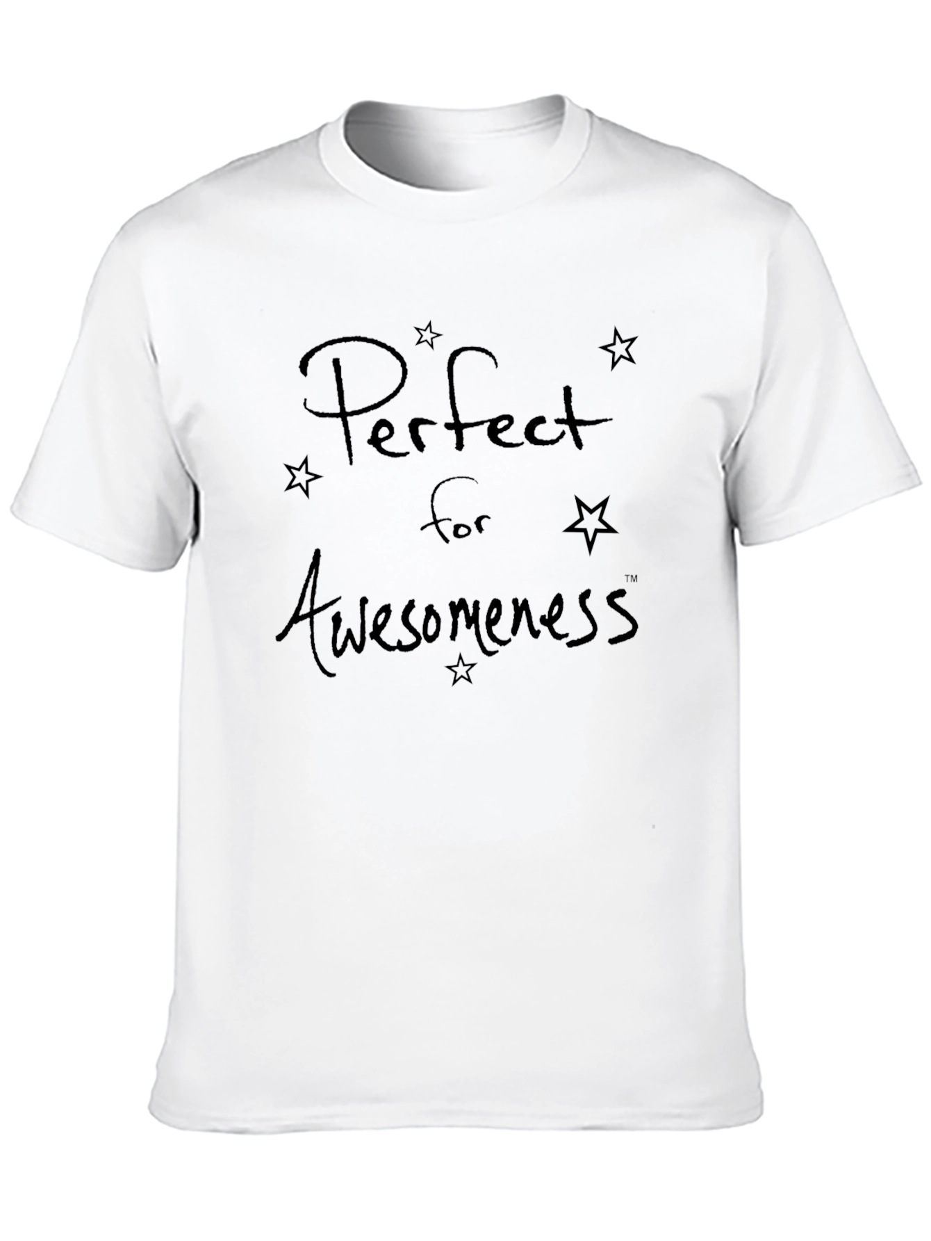 Black Perfect for Awesomeness Black Graphic T-Shirt view 10