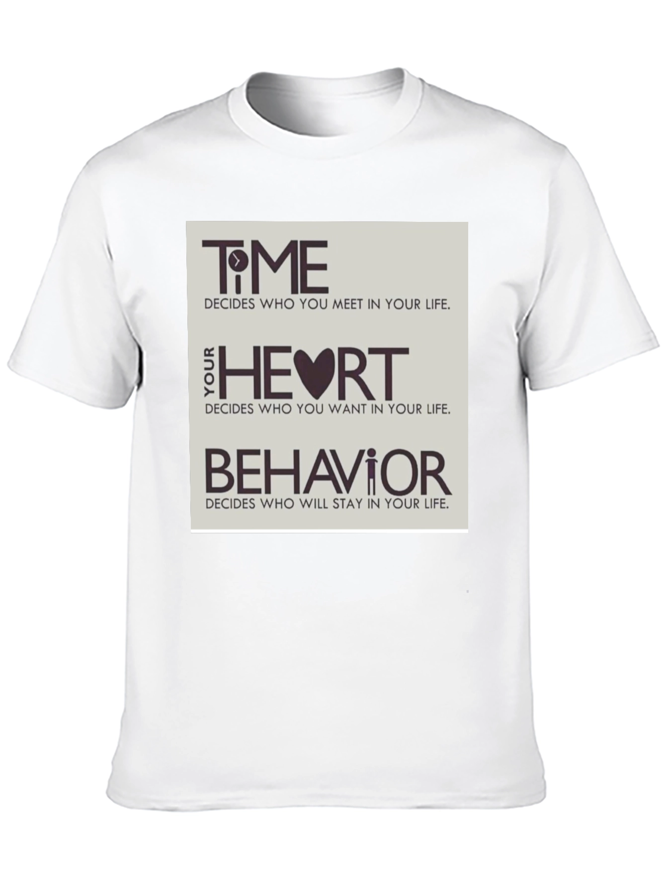 Black Time, Heart, & Behavior Graphic Tee view 10