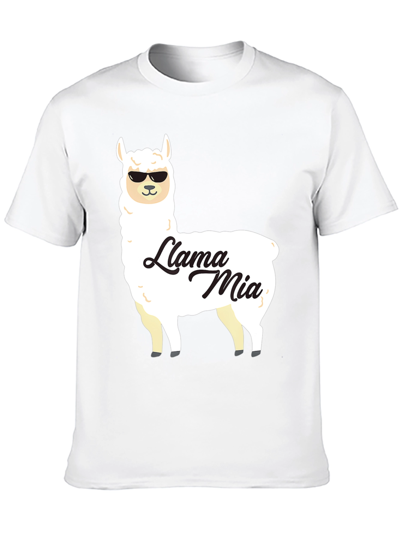 Black Llama Mia Graphic T-Shirt - Funny Animal Tee view 10