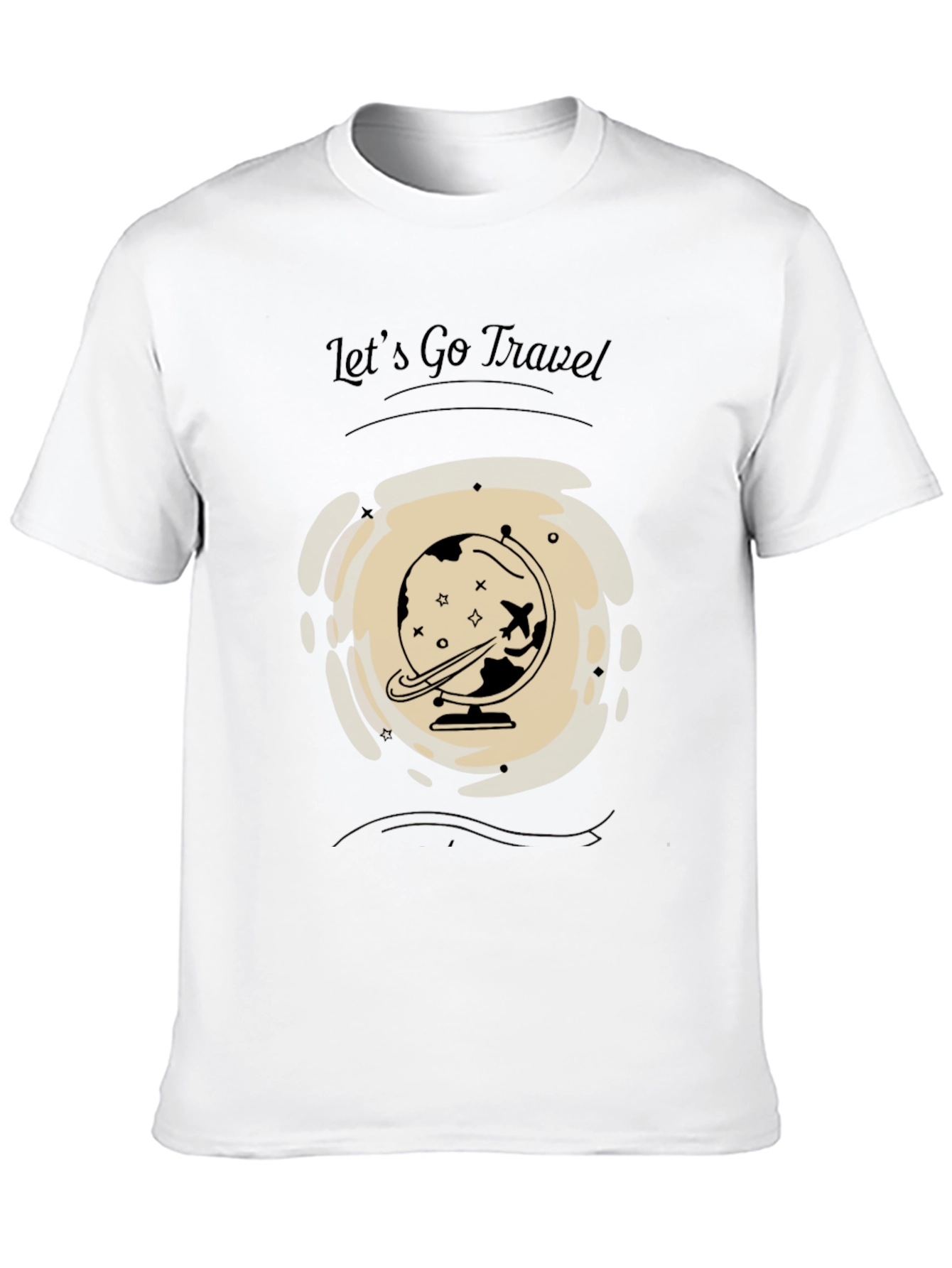 Black Let's Go Travel Black T-Shirt view 10