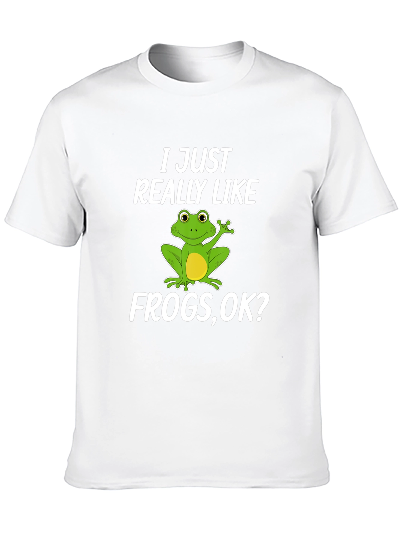 Black Funny Frog Lover T-Shirt - I Just Really Like Frogs, OK? view 10