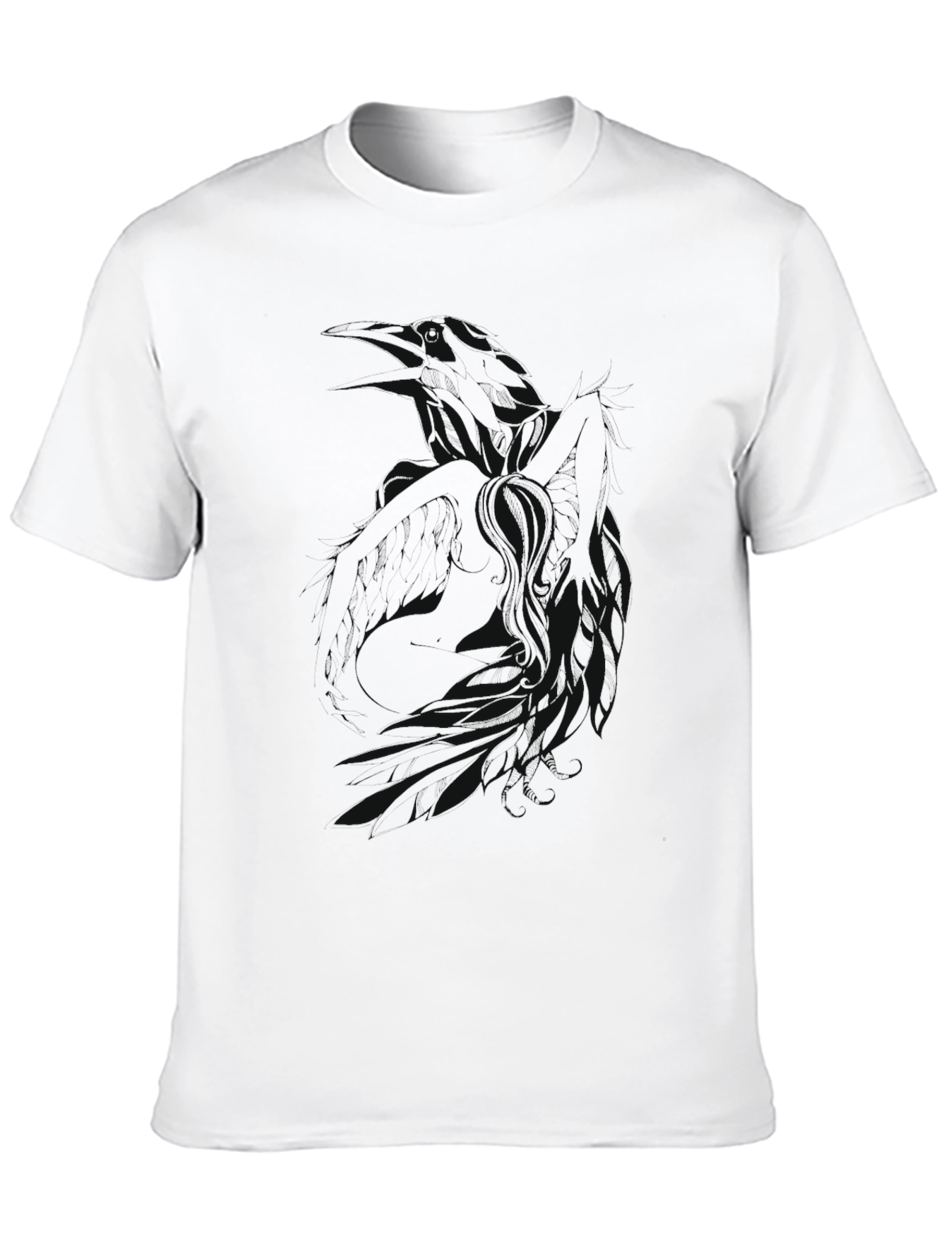 Black Men's Black Graphic Print T-Shirt view 10