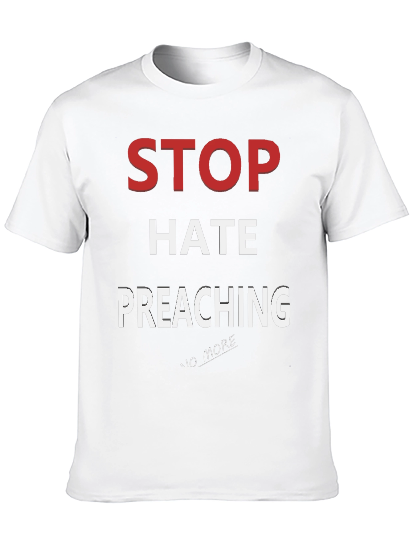Black Stop Hate Preaching Graphic T-Shirt view 10