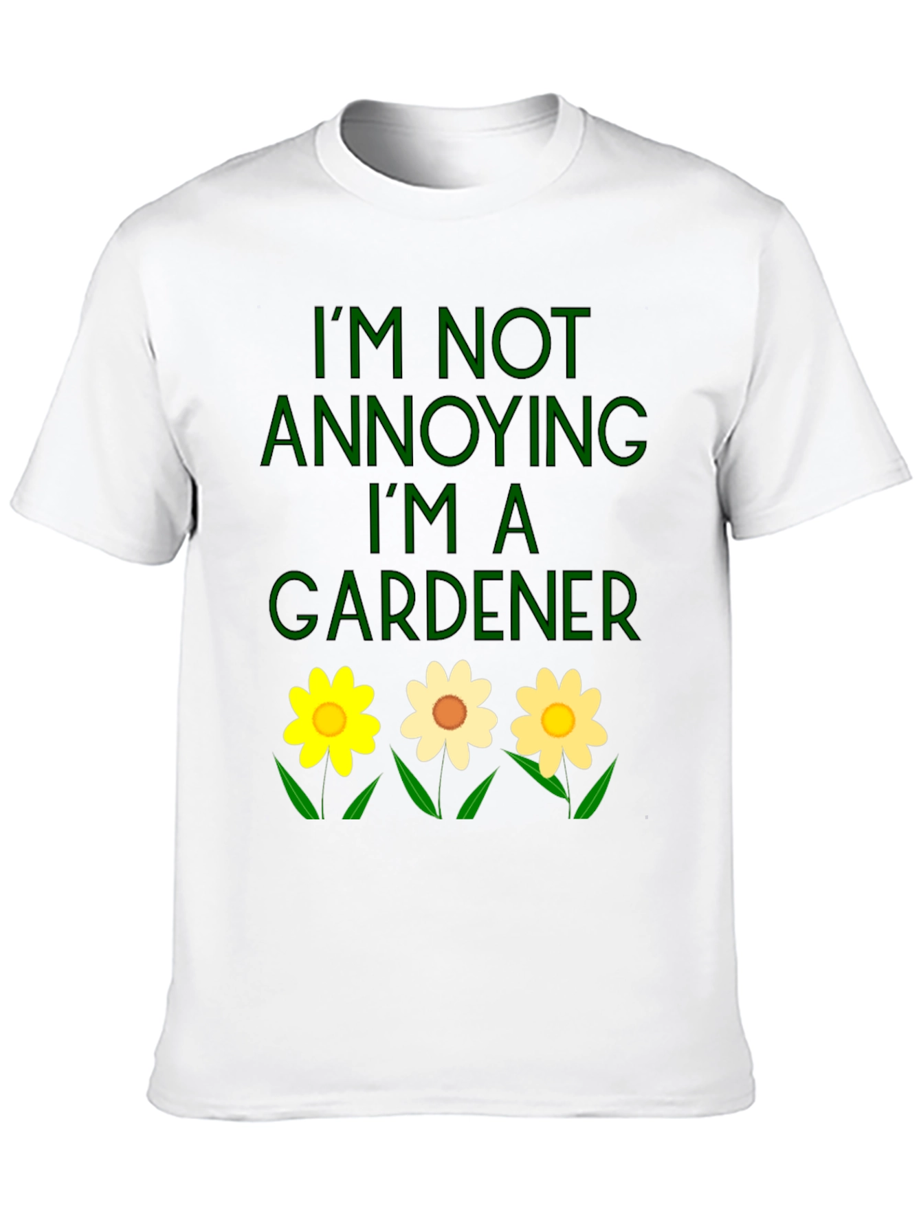 Black Gardener T-Shirt - I'm Not Annoying Funny Garden Shirt view 10