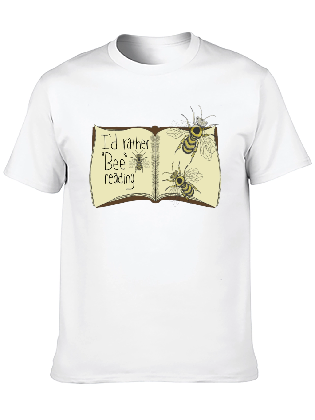 Black Bee Reading T-Shirt Funny Book Lover Tee view 10