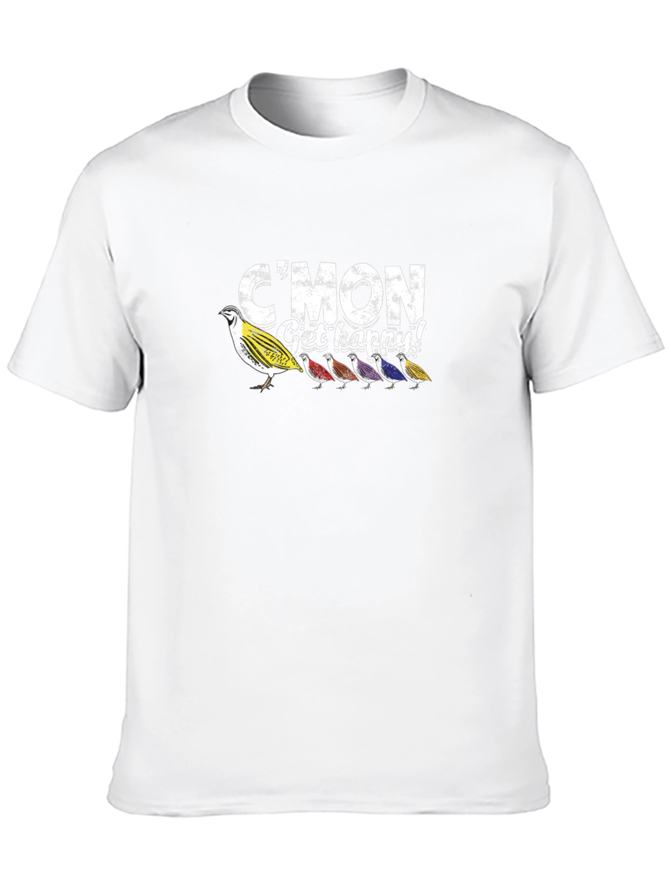 Black C'mon Get Happy Quail T-Shirt view 10