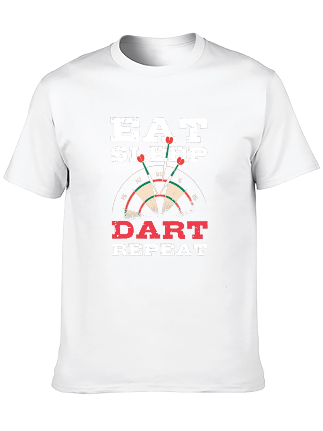 Black Eat Sleep Dart Repeat Black T-Shirt view 10