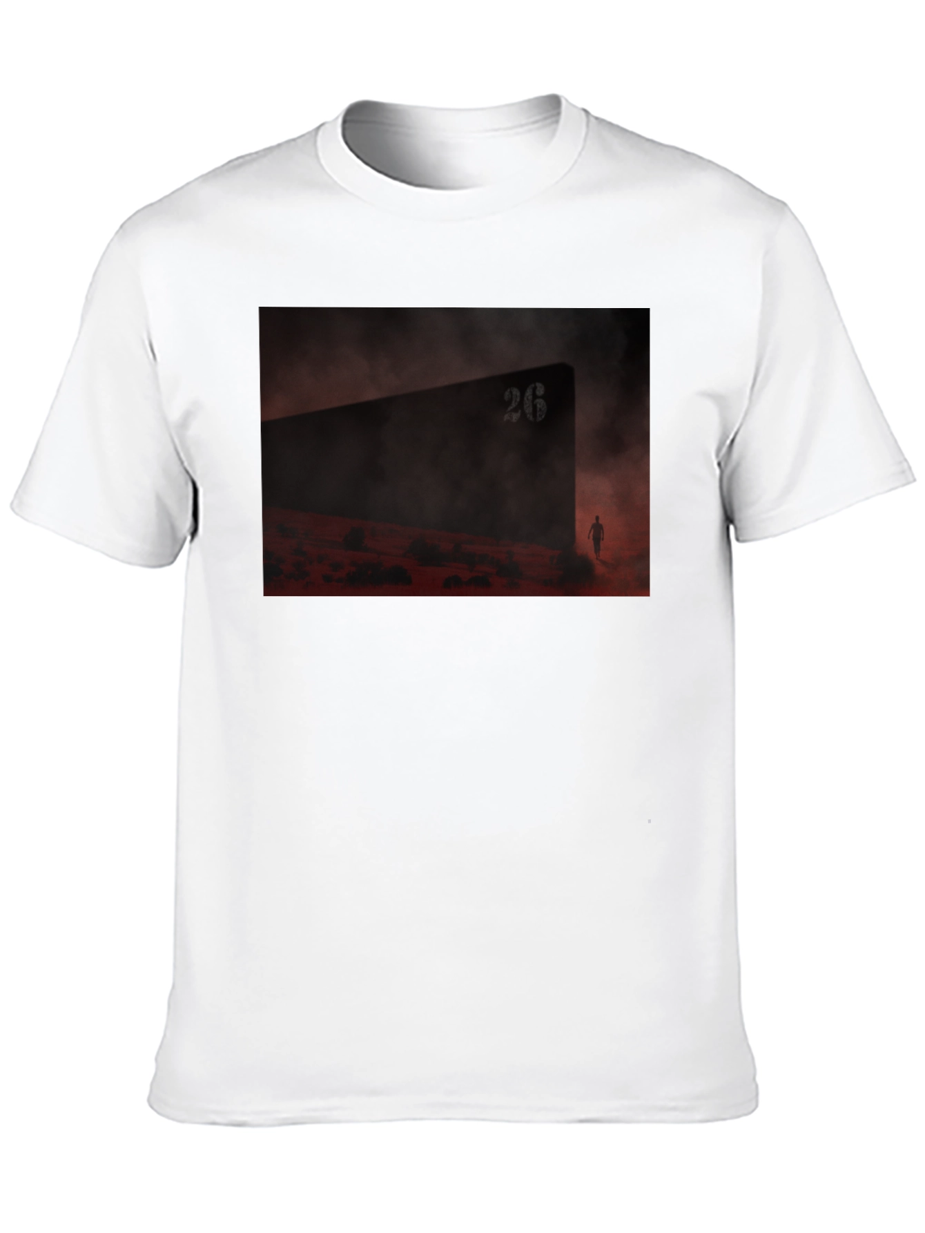 Black Abstract Landscape Graphic T-Shirt view 10