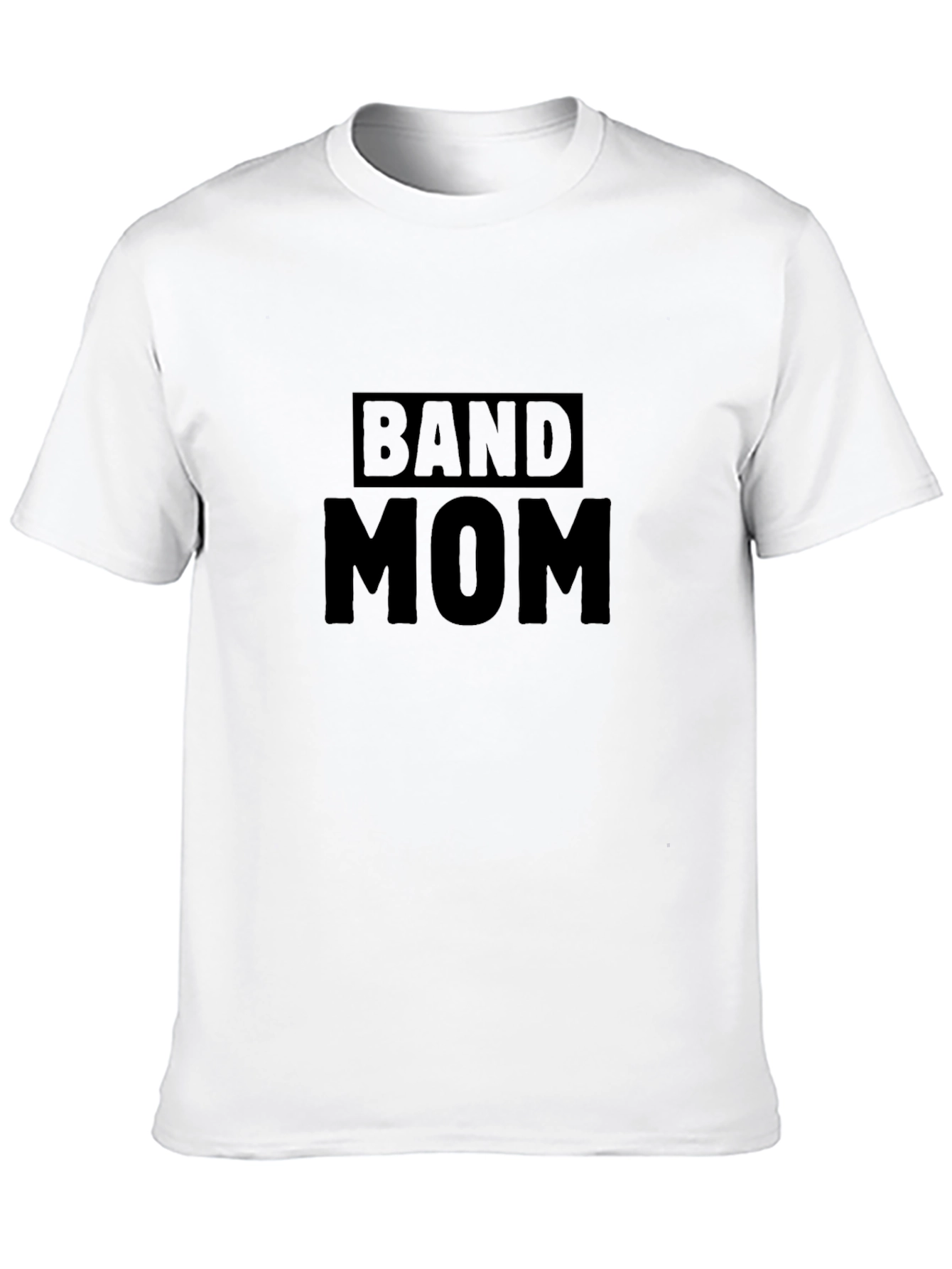 Black Band Mom Graphic Tee - Black Cotton T-Shirt view 10