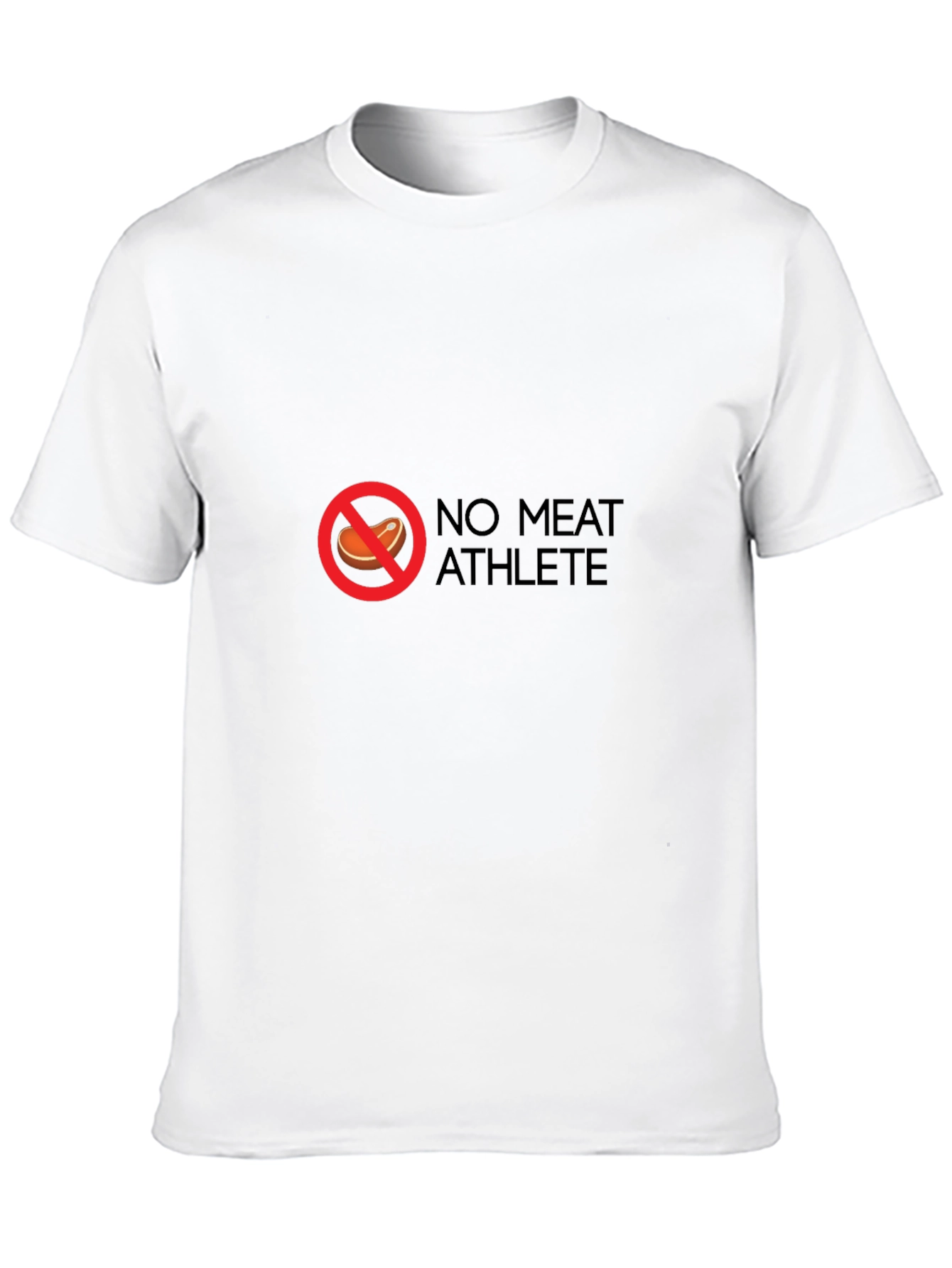 Black No Meat Athlete T-Shirt - Black Vegan Fitness Tee view 10