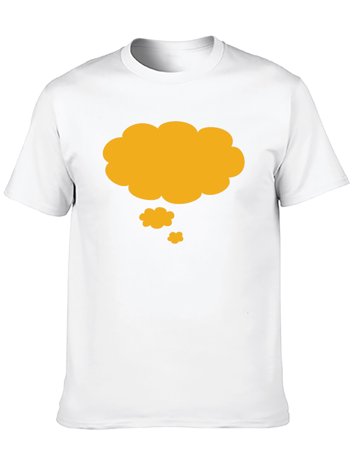 Black Thinking Cloud T-Shirt - Black, Casual Cotton Tee view 10