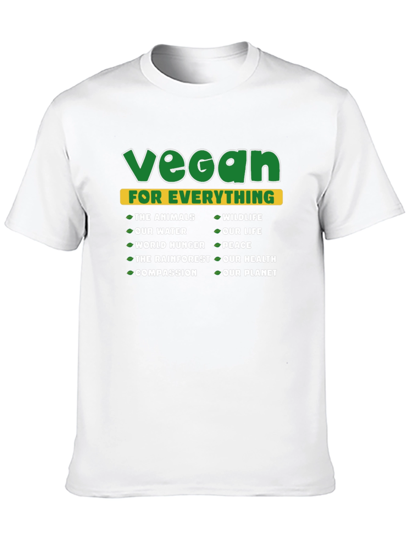 Black Vegan For Everything Graphic T-Shirt view 10