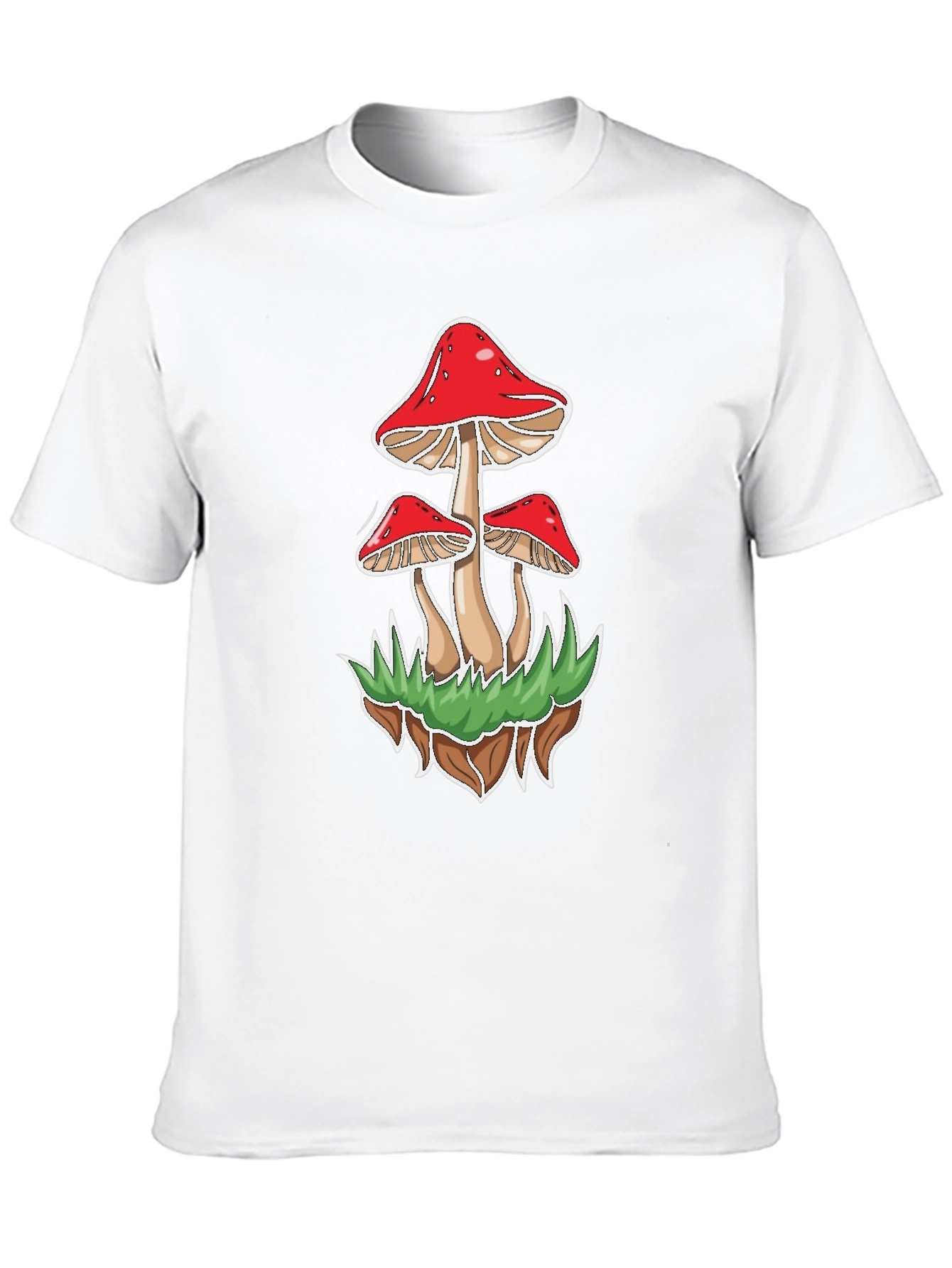 Black Mushroom Graphic Tee - Black Cotton Blend view 10