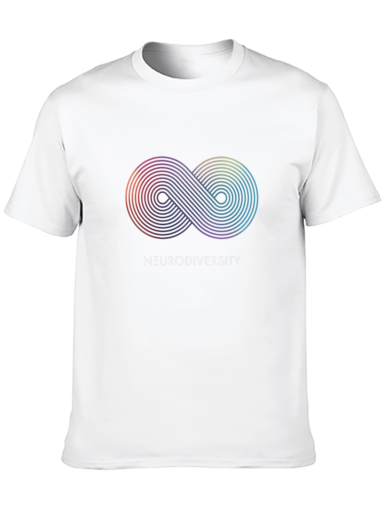 Black Neurodiversity Infinity Symbol Black T-Shirt view 10