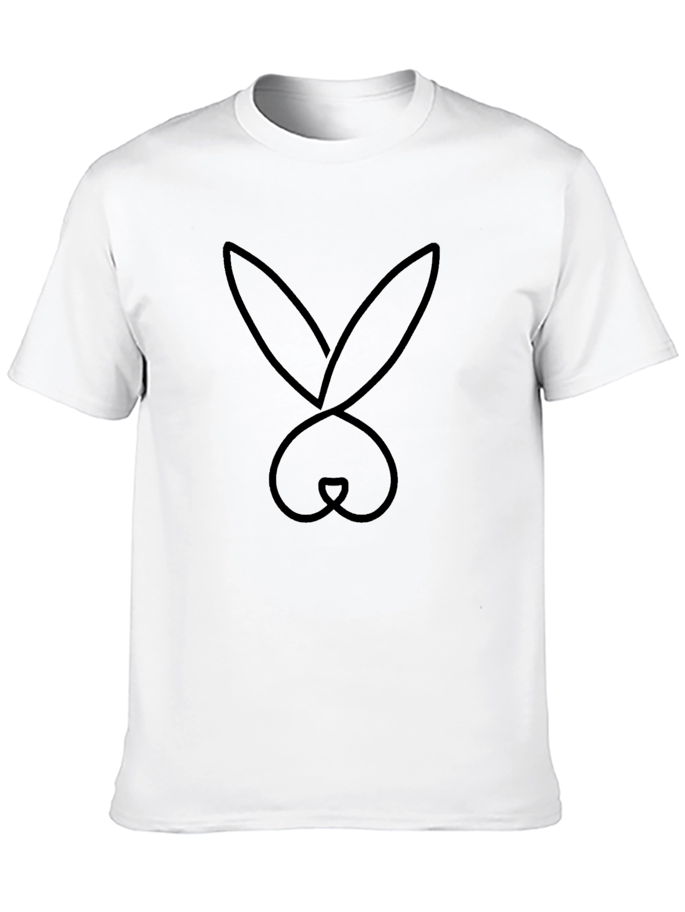 Black Black T-Shirt with Bunny Design view 10