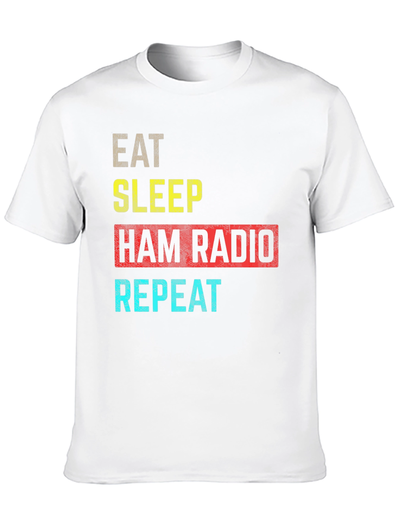 Black Eat Sleep Ham Radio Repeat T-Shirt view 10
