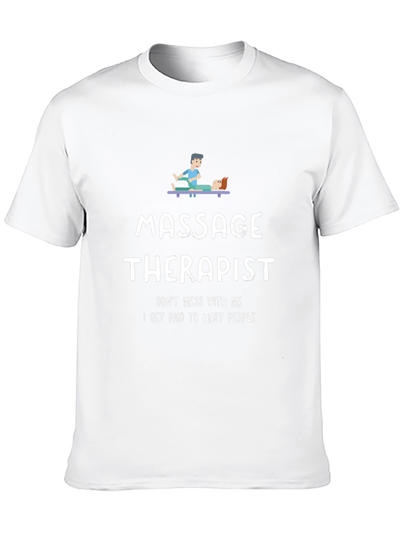 Black Massage Therapist Funny T-Shirt view 10