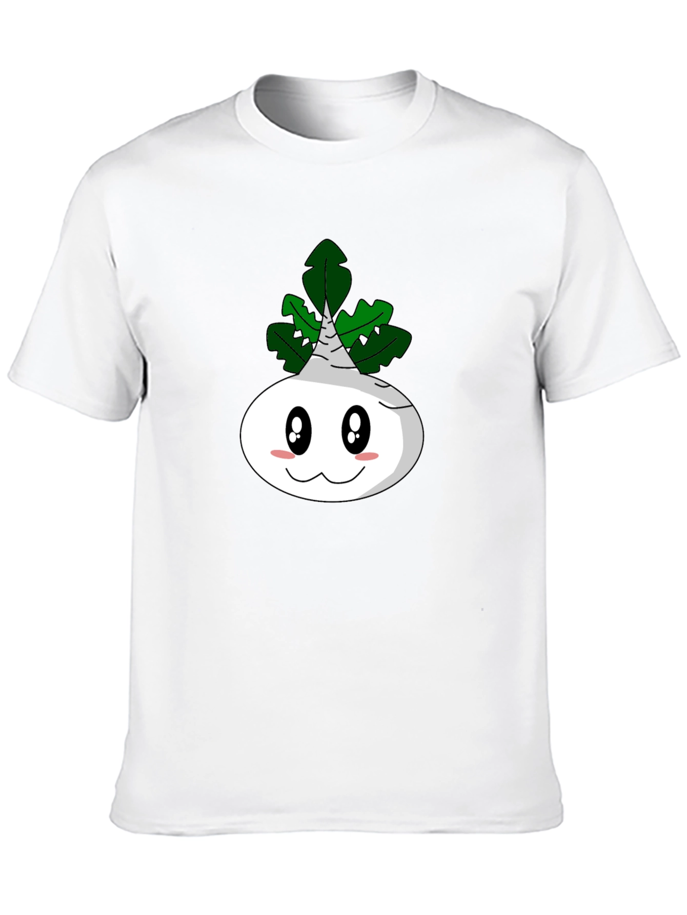 Black Cartoon Turnip T-Shirt - Funny Vegetable Tee view 10