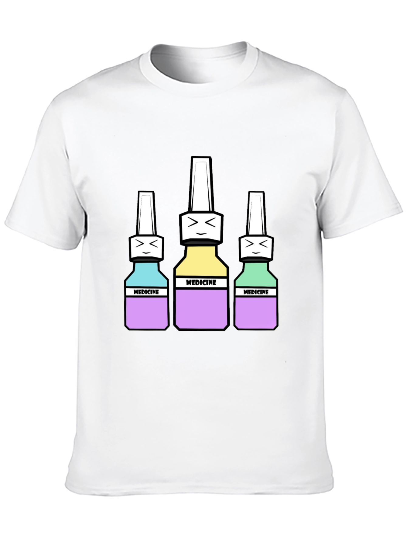Black Medicine Bottles Graphic Tee - Unisex view 10