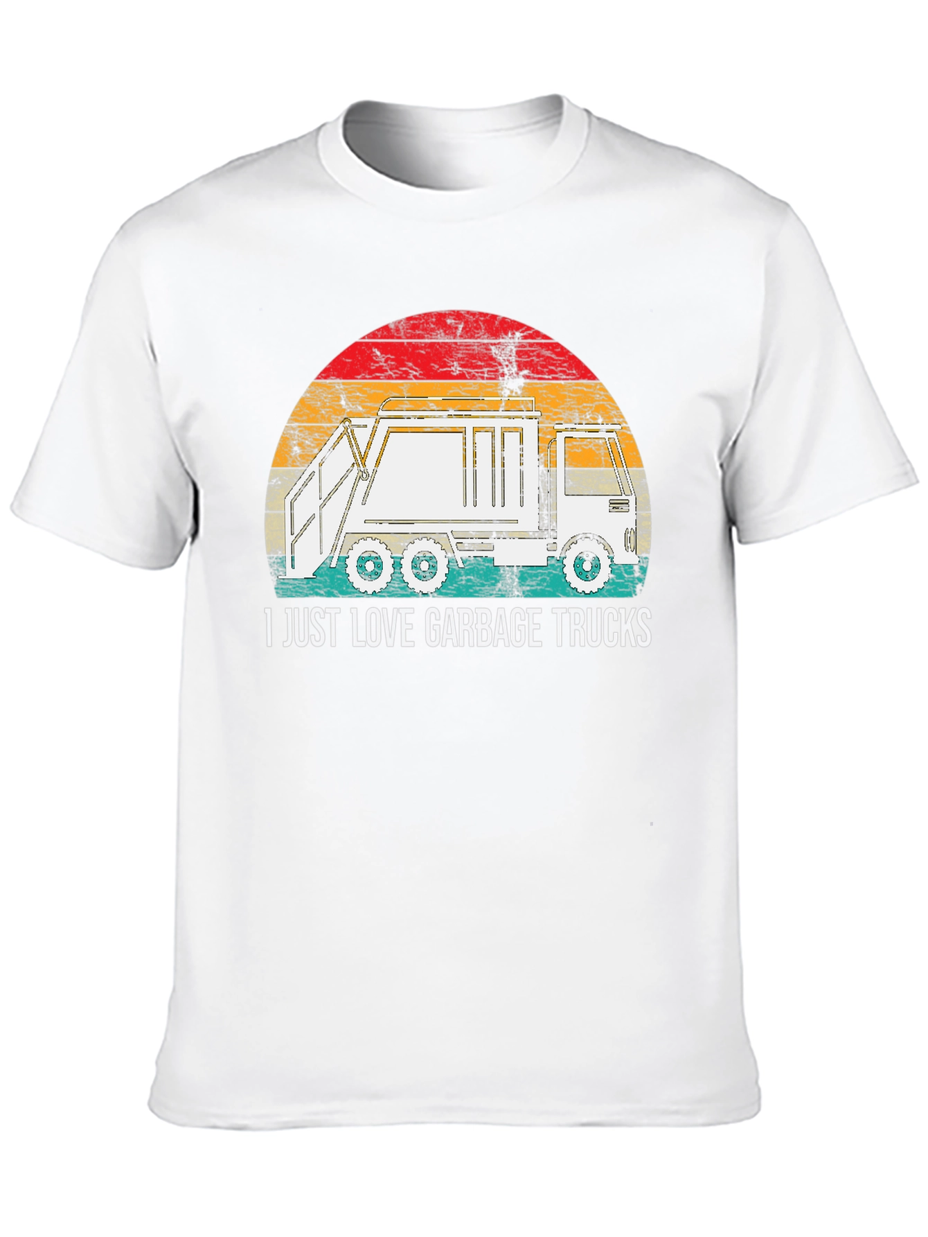 Black I Love Garbage Trucks Graphic Tee view 10