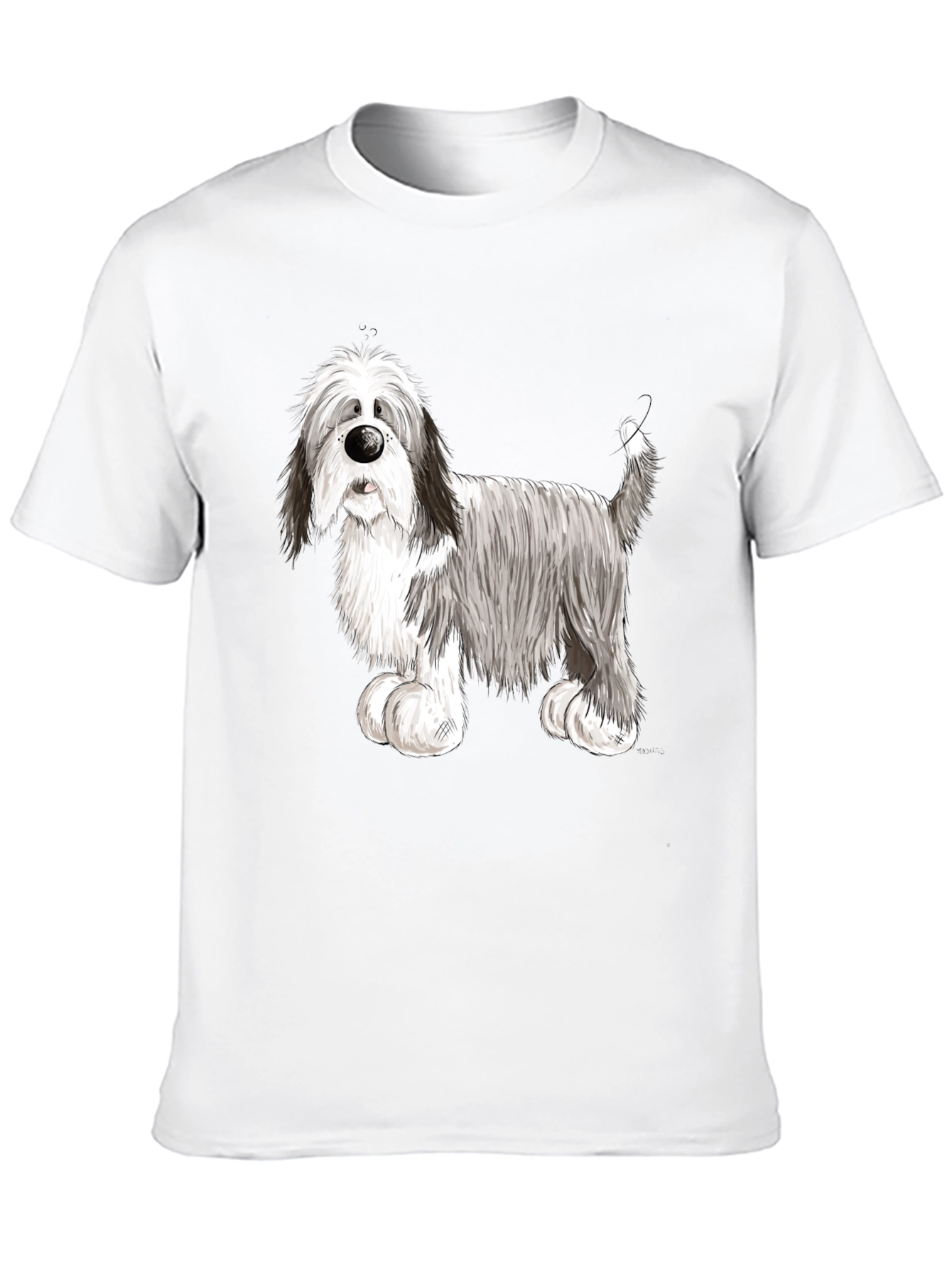 Black Bearded Collie Dog Graphic Tee - Black view 10