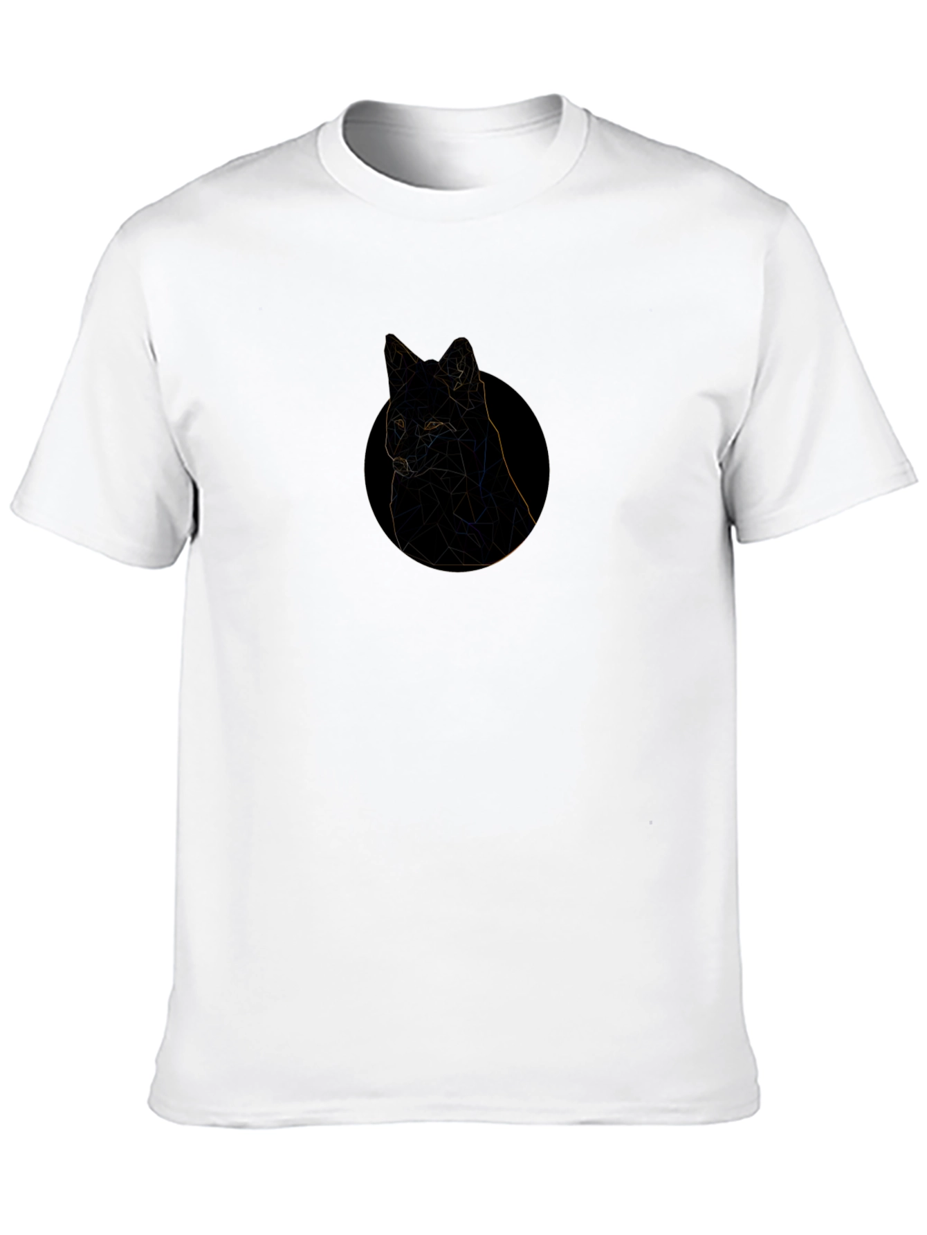 Black Geometric Cat Graphic Tee - Black view 10