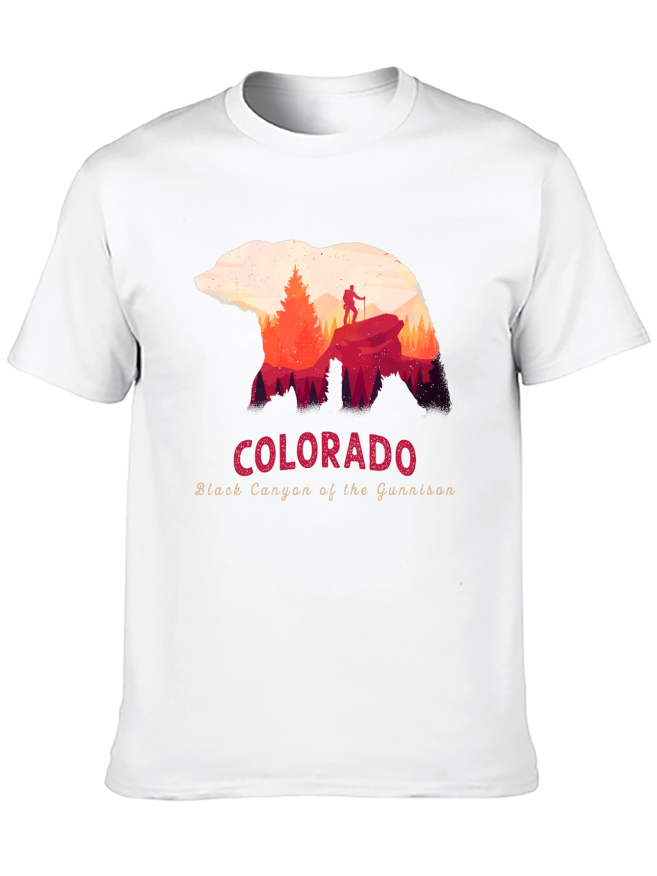 Black Colorado Black Canyon Bear Graphic T-Shirt view 10