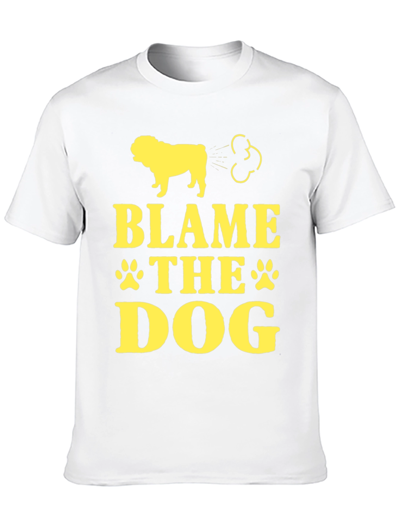 Black Blame The Dog Funny T-Shirt view 10