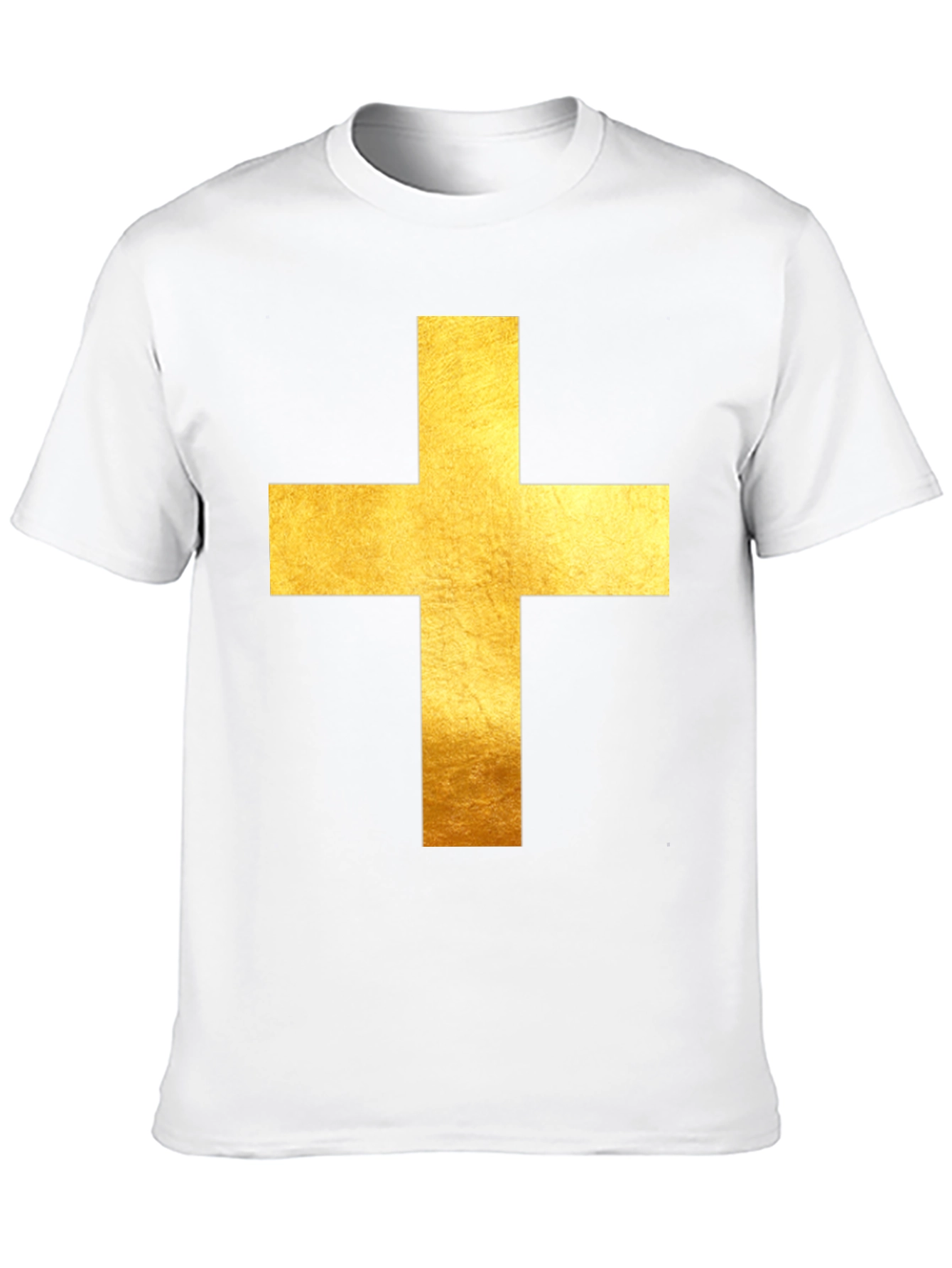 Black Gold Cross Graphic Black T-Shirt view 10