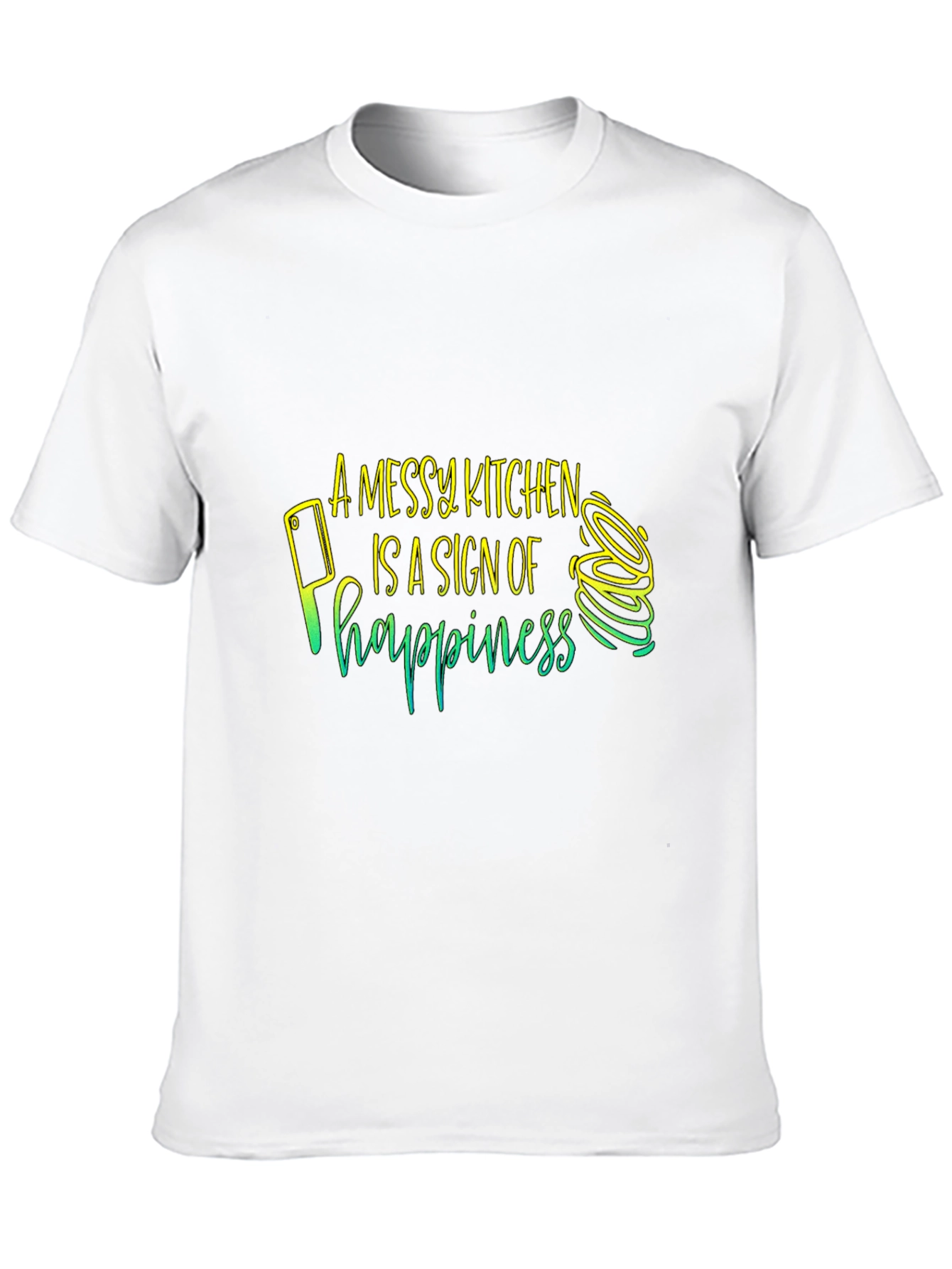 Black Messy Kitchen Happiness T-Shirt - Chef's Delight view 10