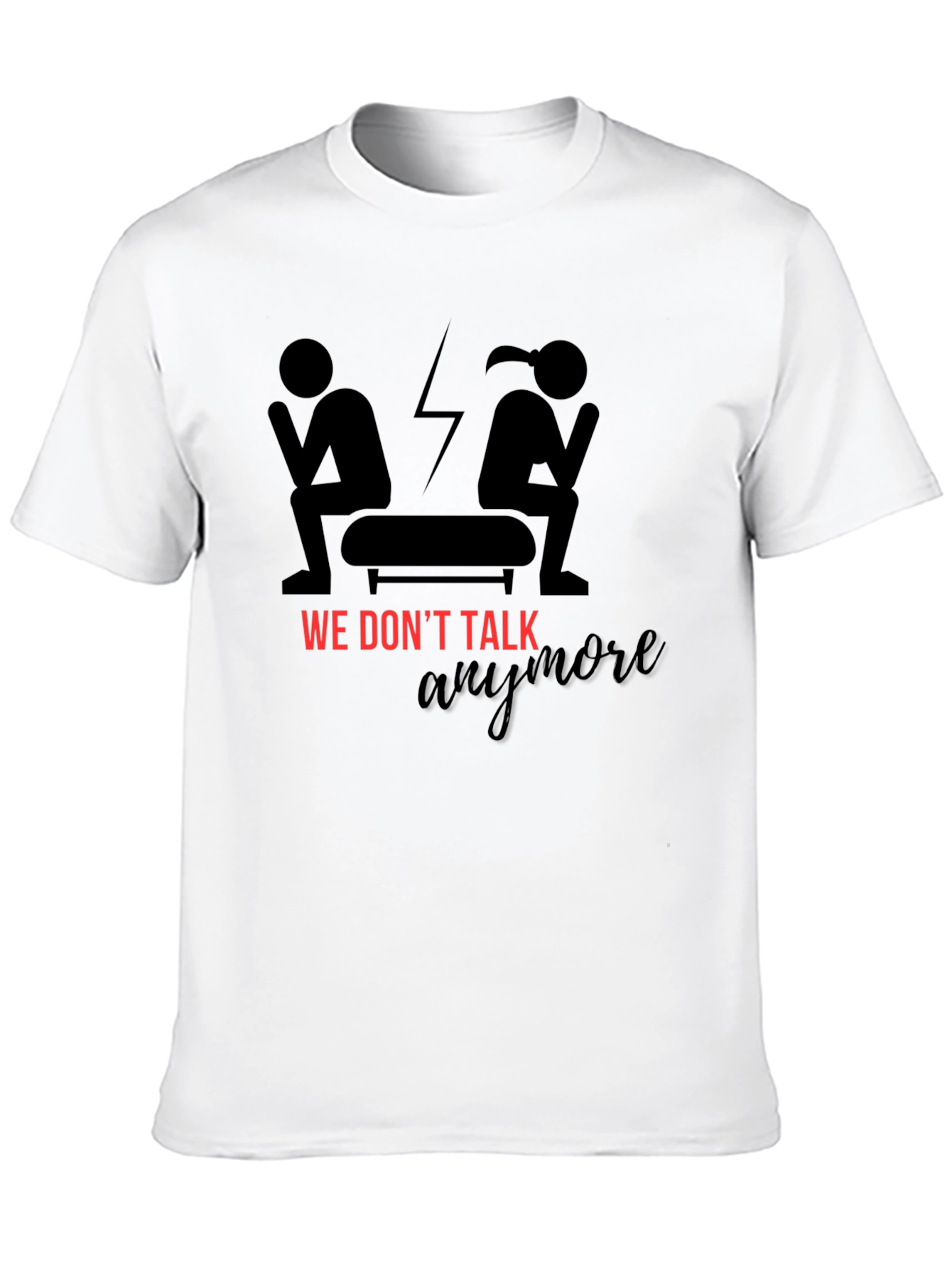 Black We Don't Talk Anymore Graphic T-Shirt view 10